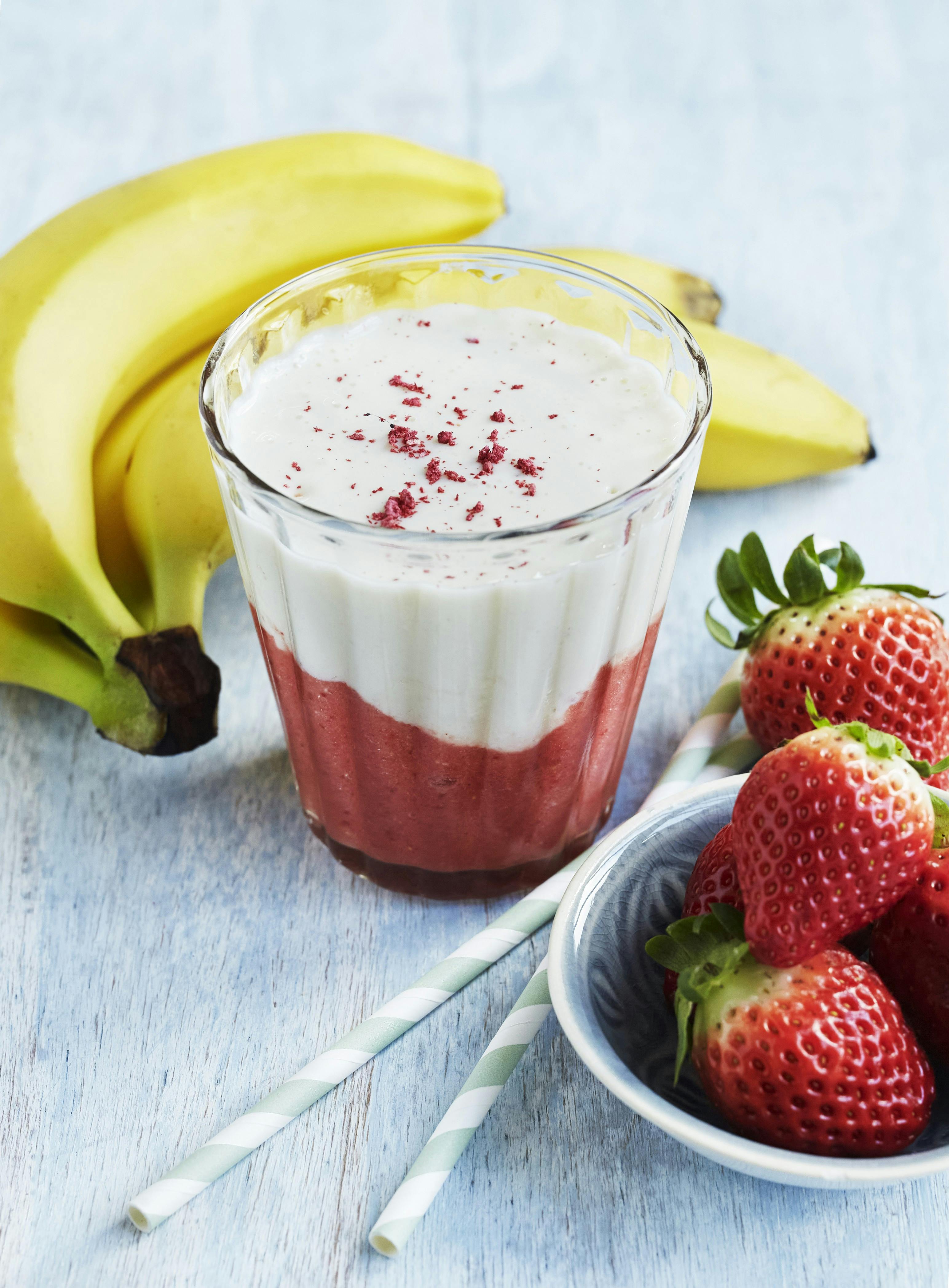 Jordbærsmoothie med banan