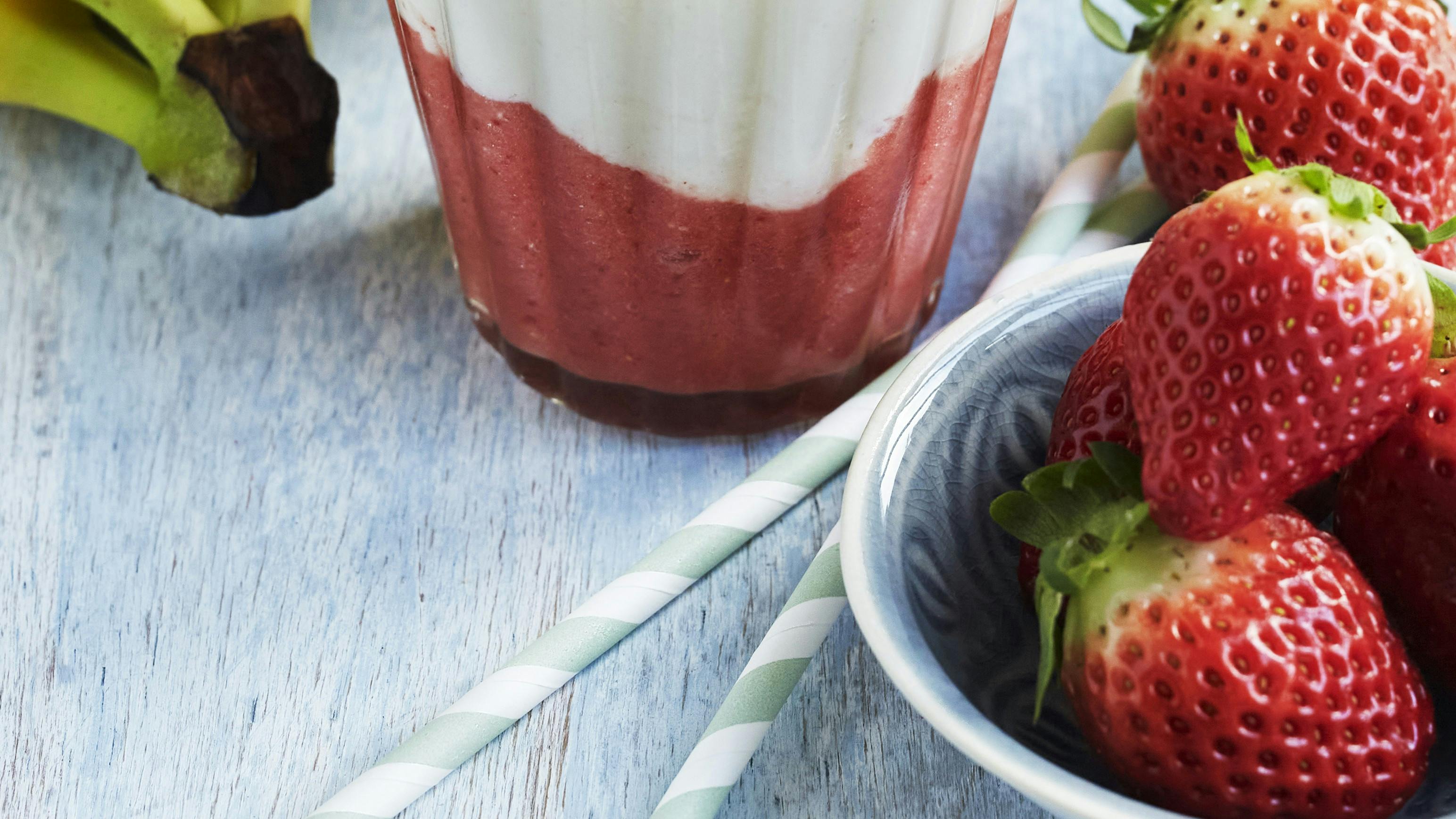Jordbærsmoothie med banan