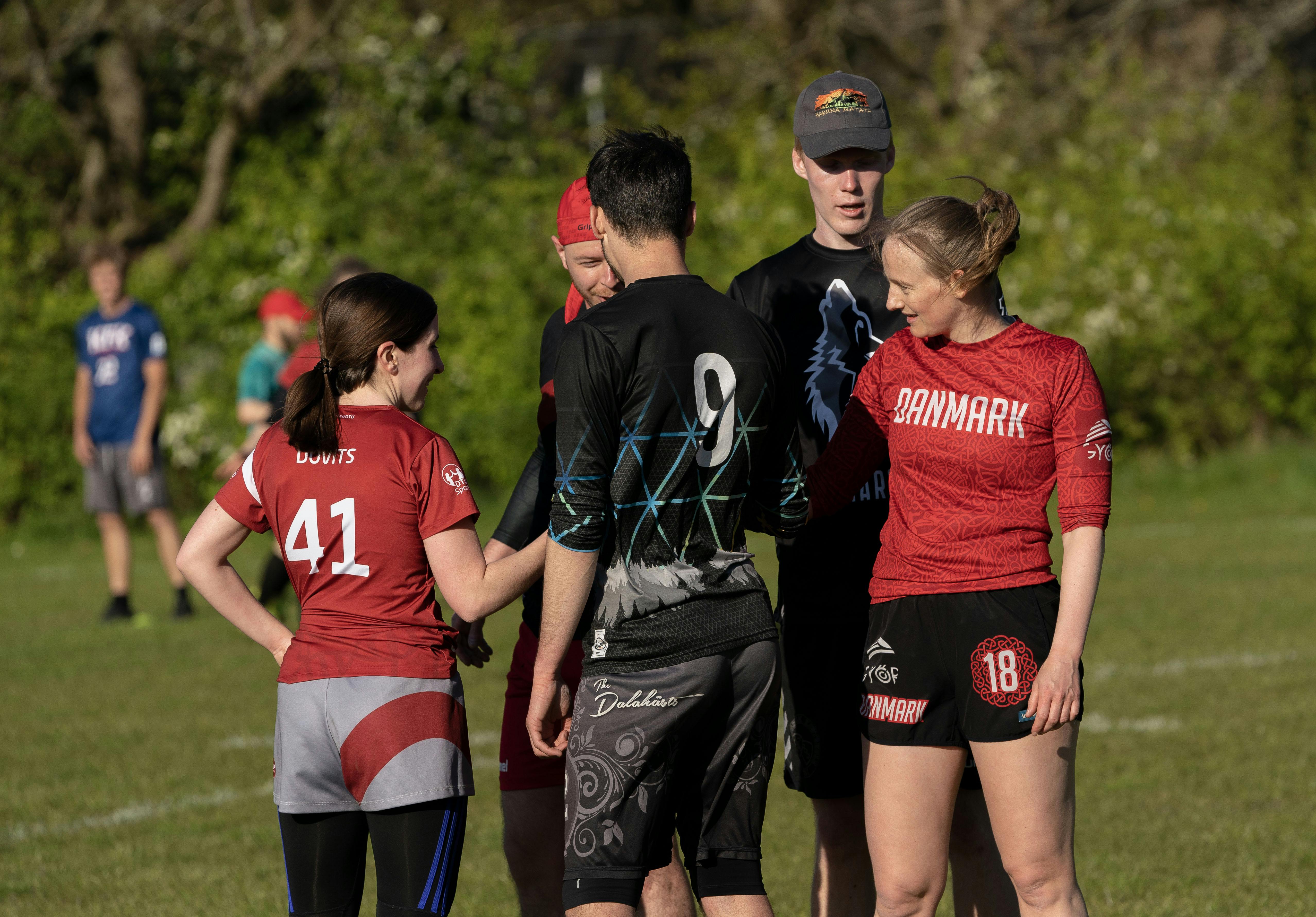 Line Hillerup Kristensen med holdkammerater