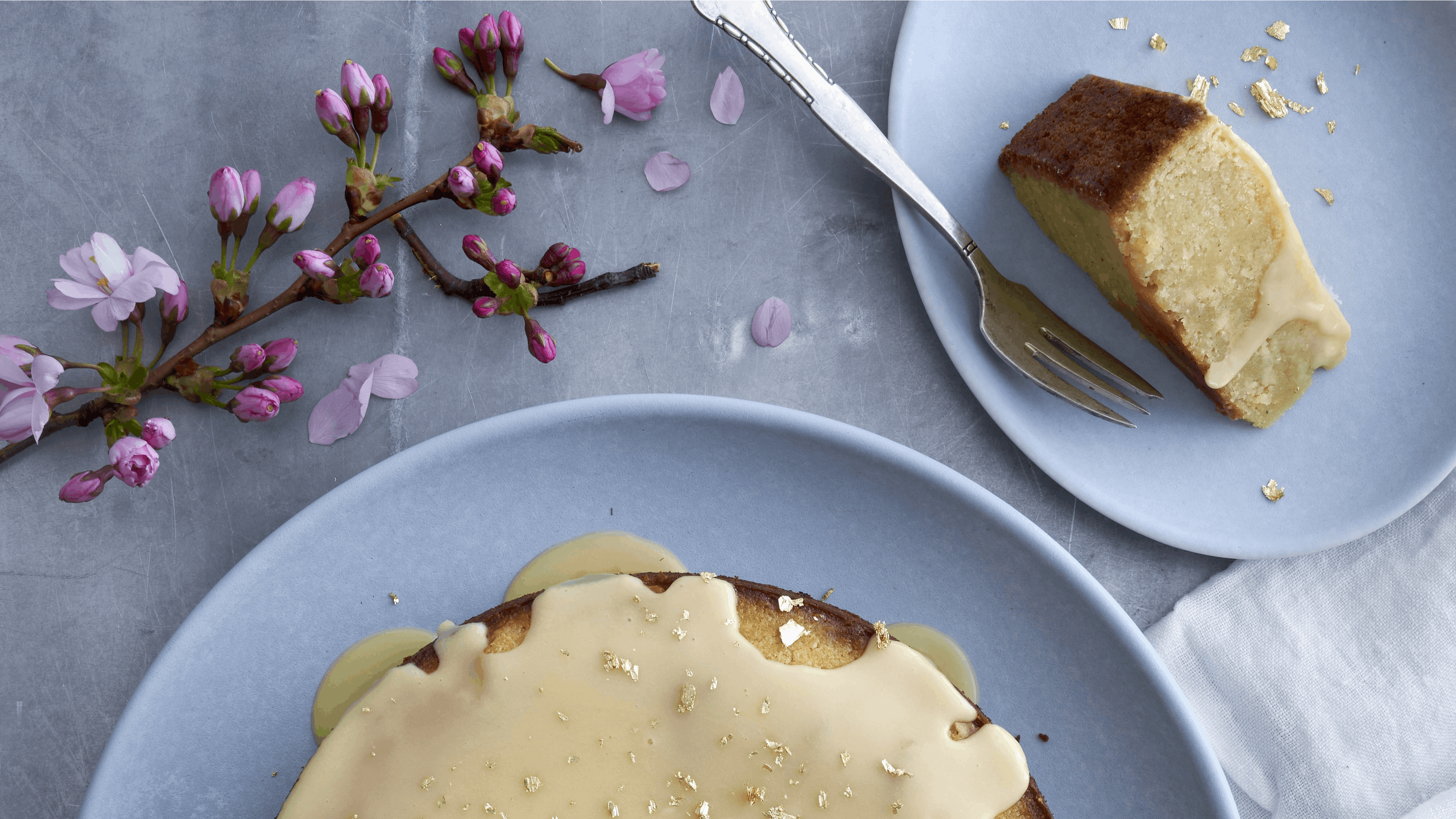 Citronkage med hvid chokolade