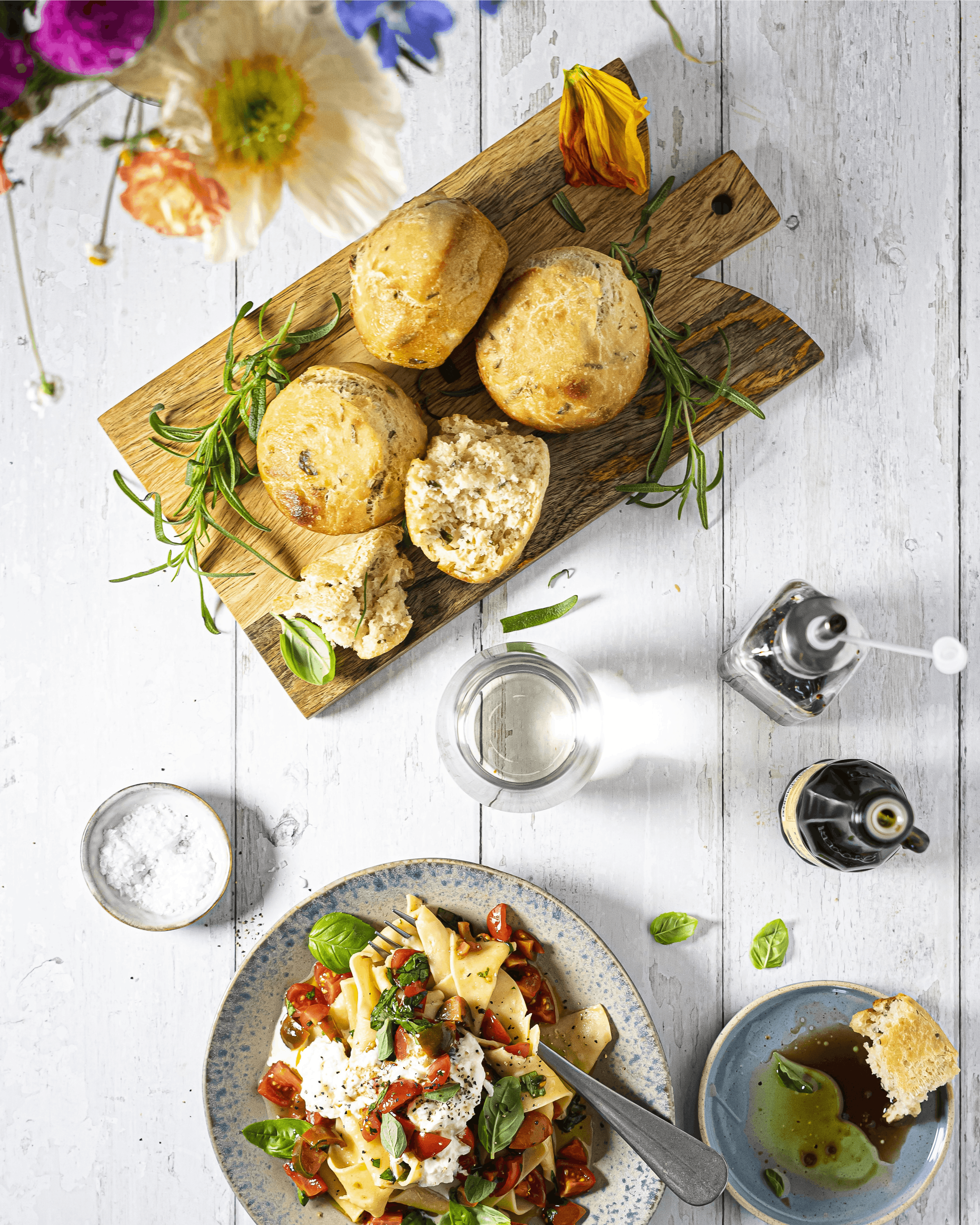 Pasta med urtebrød