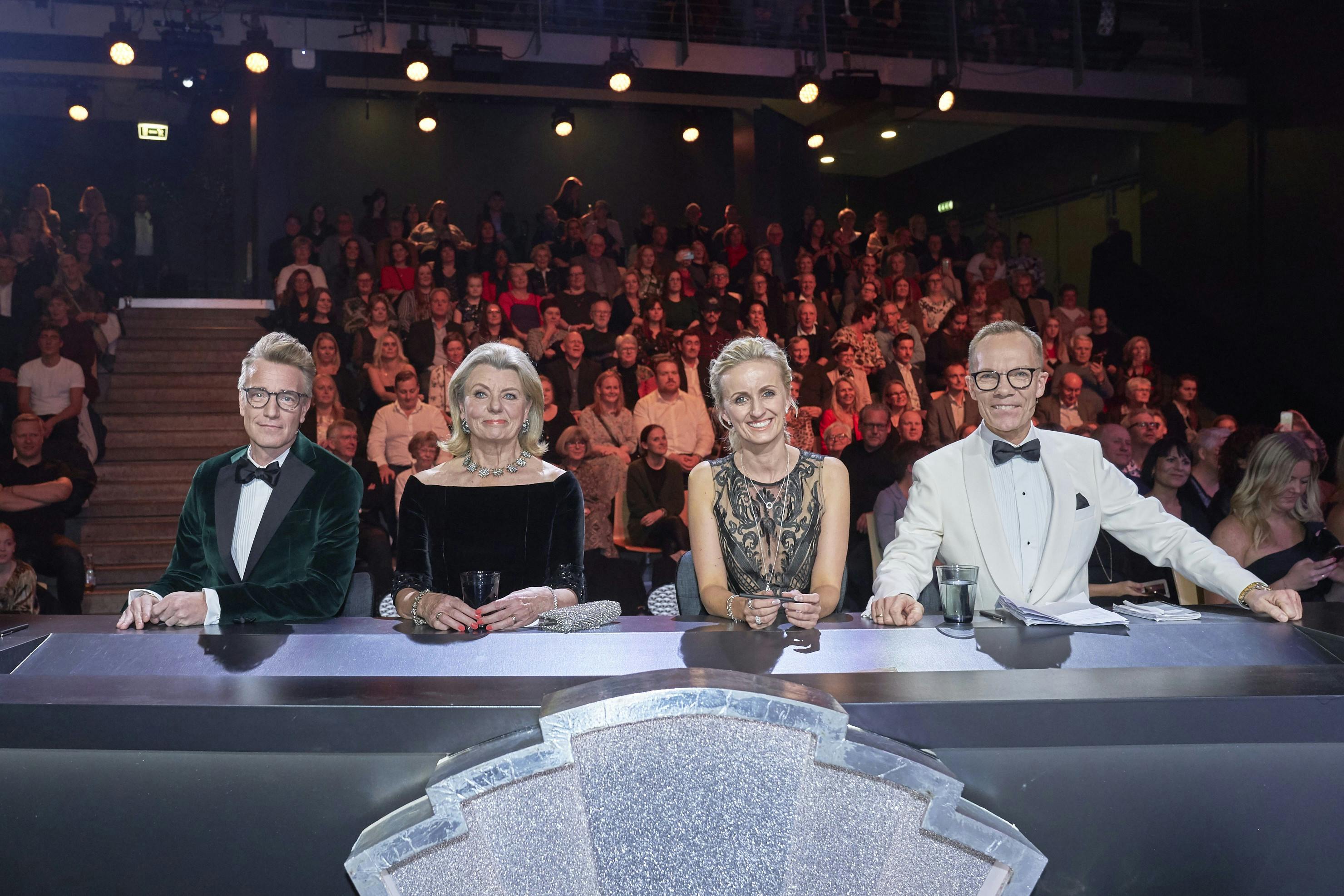 Nogle af dommerne har været med i en årrække, men nye er også kommet til. Billedet her er fra finalen i 2019.