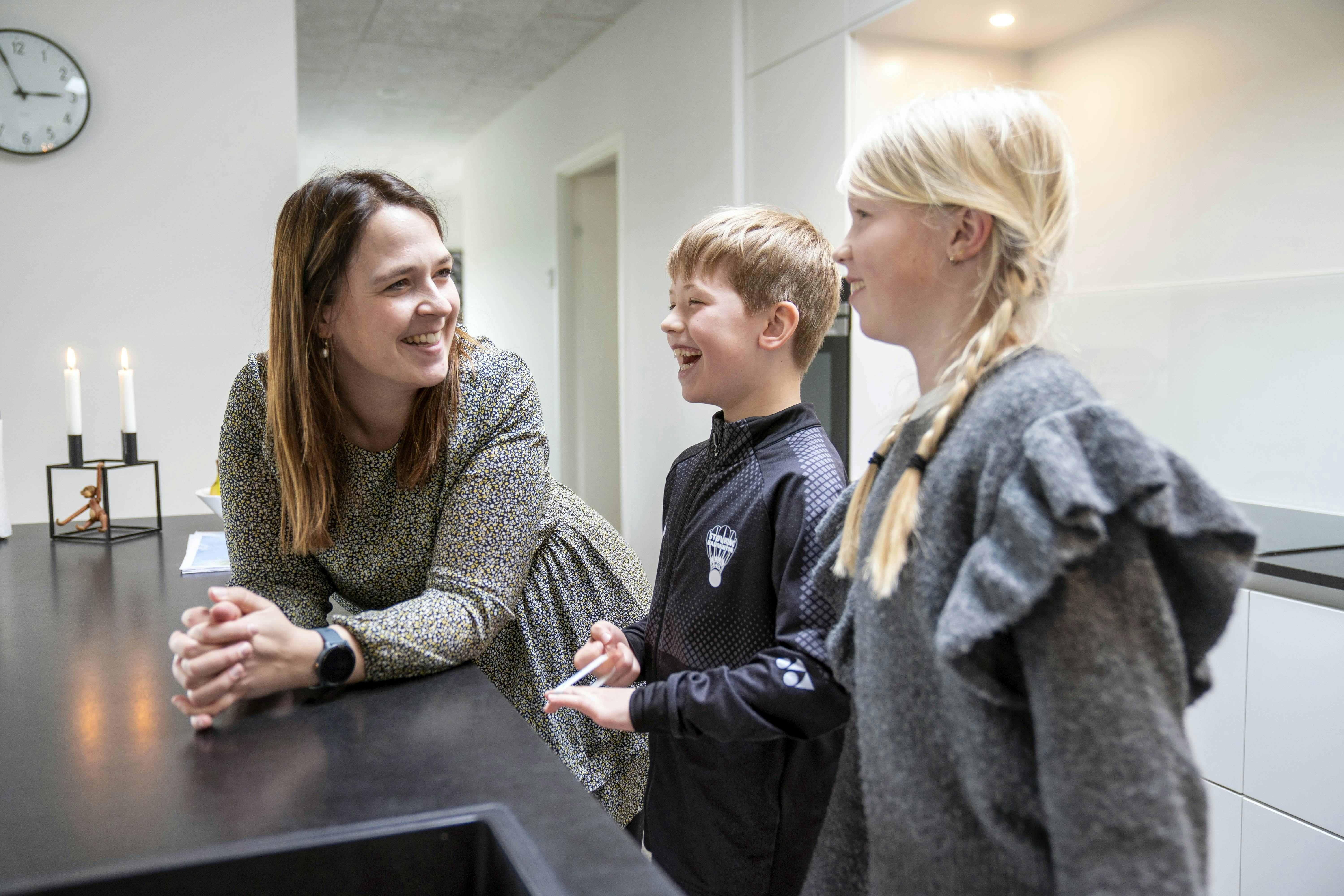 Anja med sine to børn