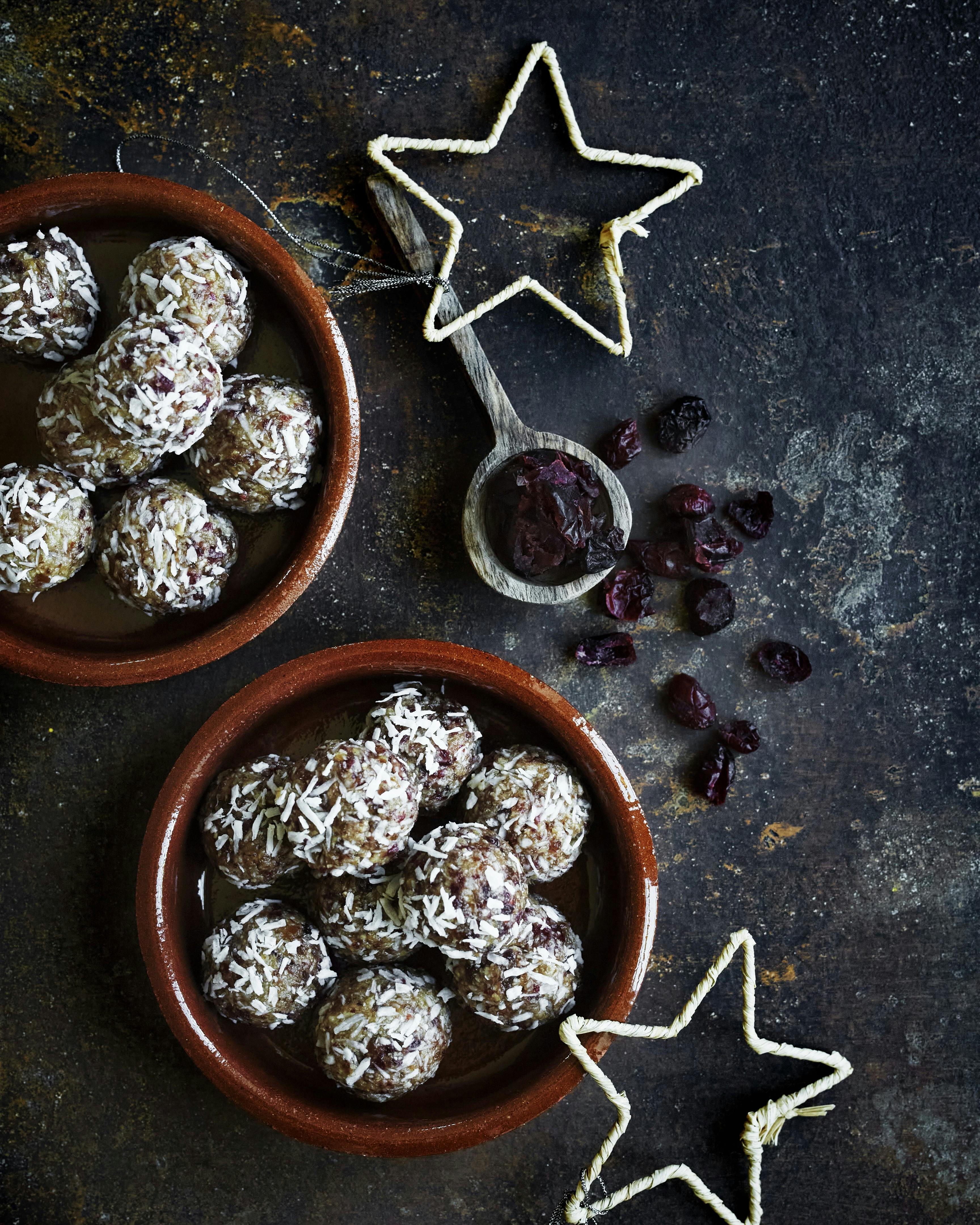 Trøffelkugler med tranebær