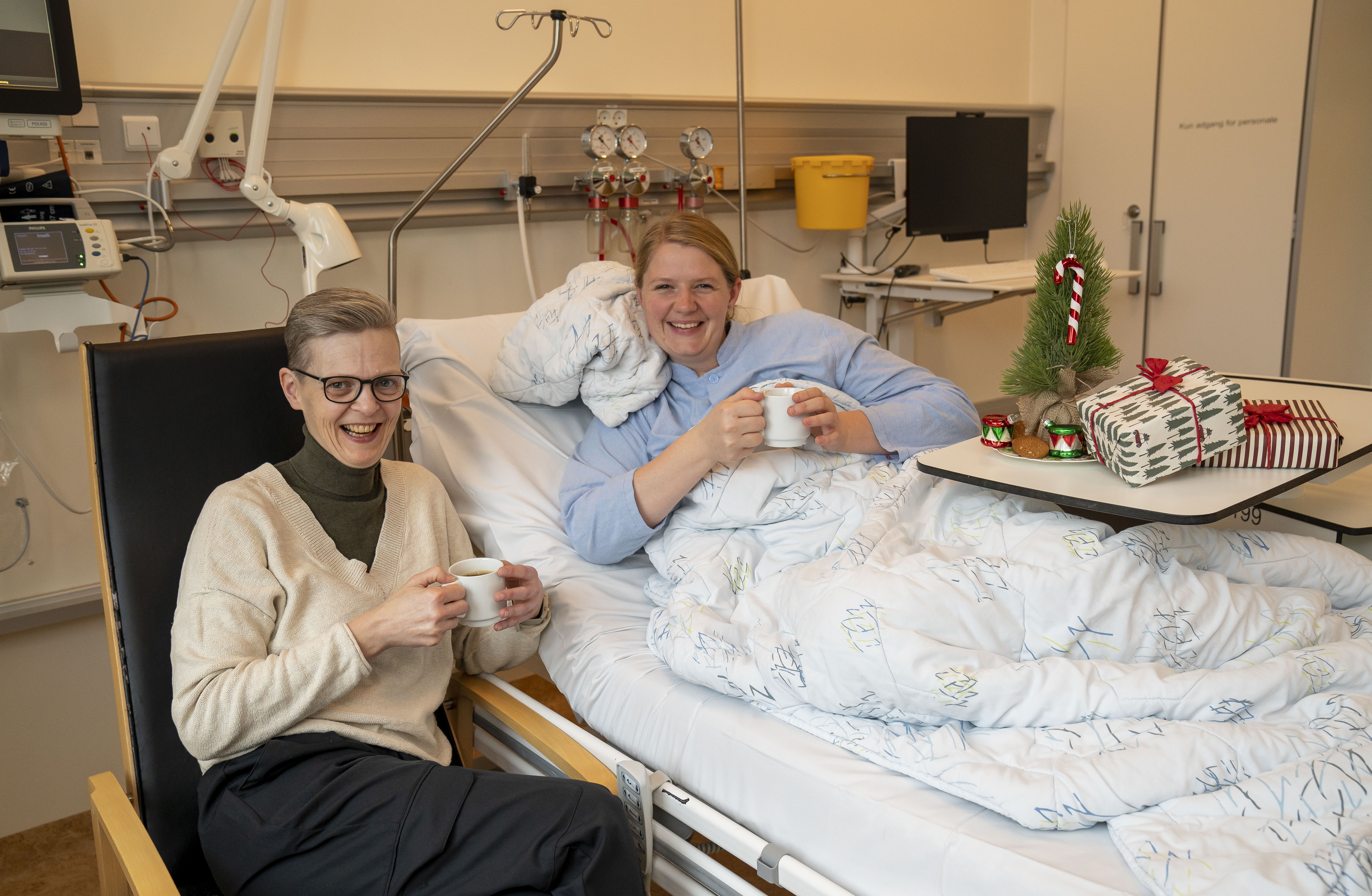 Kerstin  tilbringer gerne juleaften hos patienterne på sygehuset i Aabenraa.