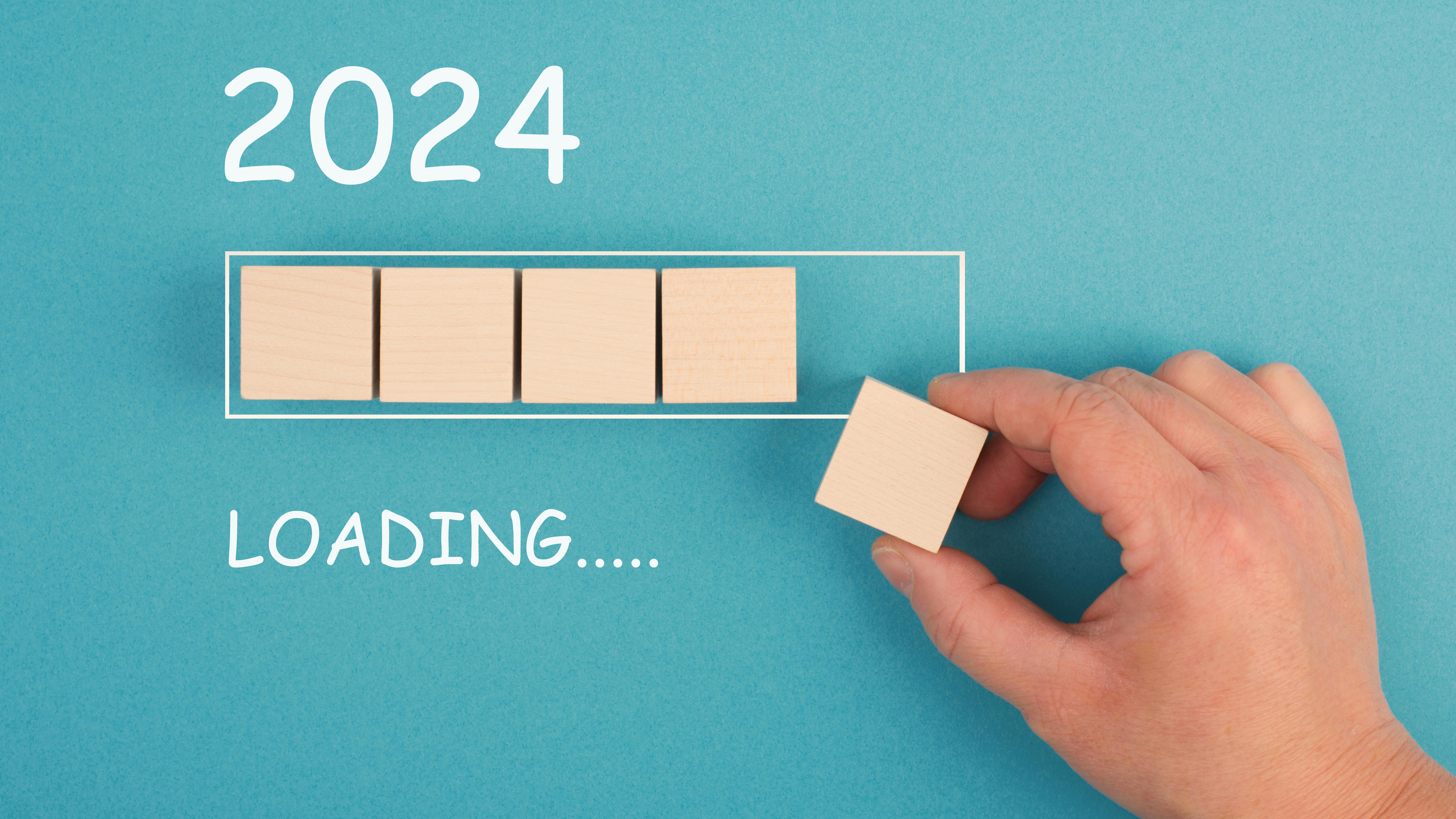 Nytårsskilt med 2024