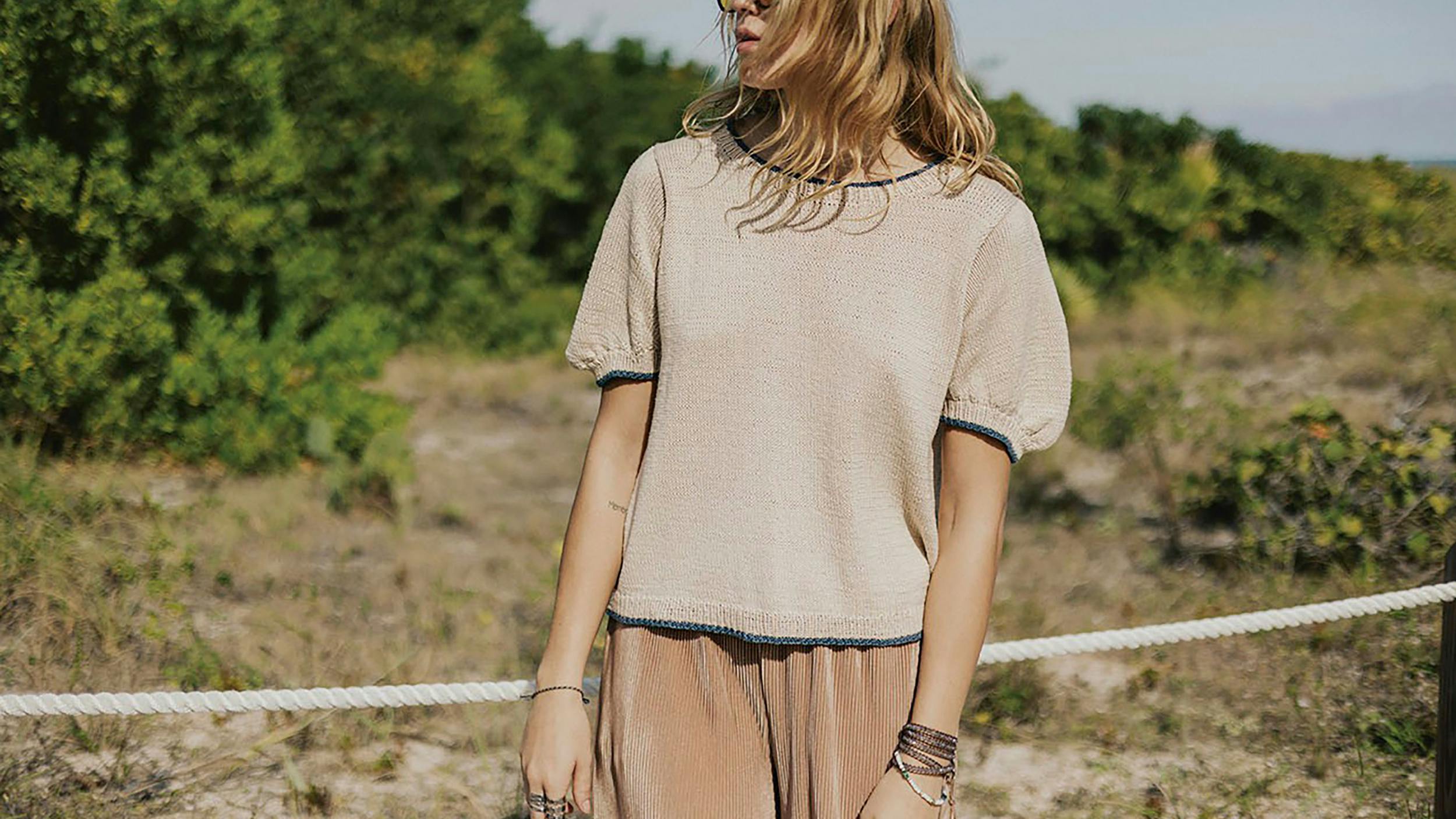 T-shirt med kontrastkanter