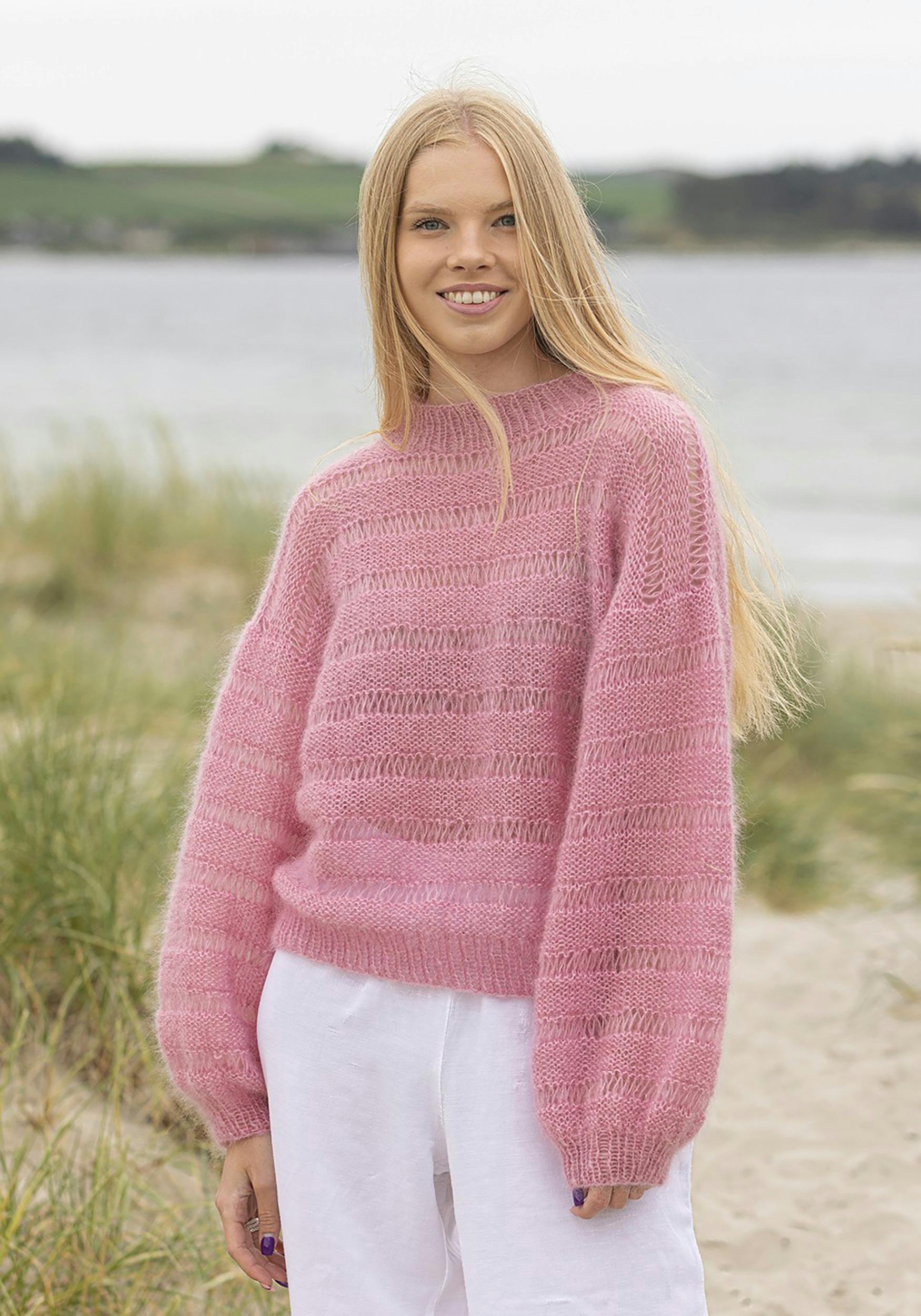 Lyserød sweater