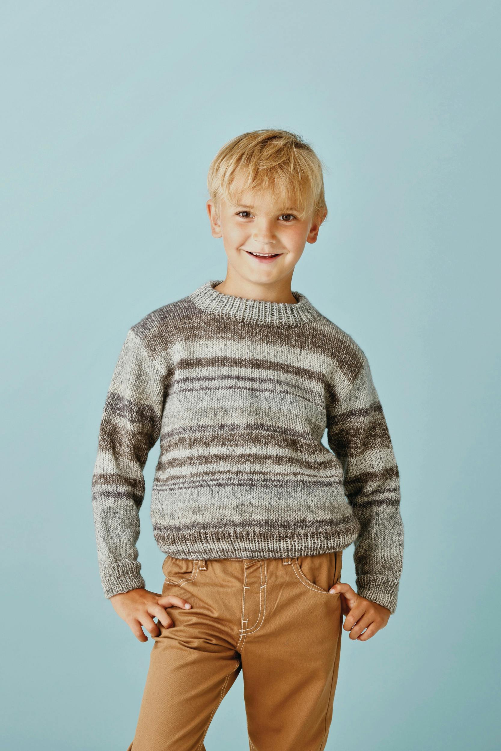 Sweater med farvestriber