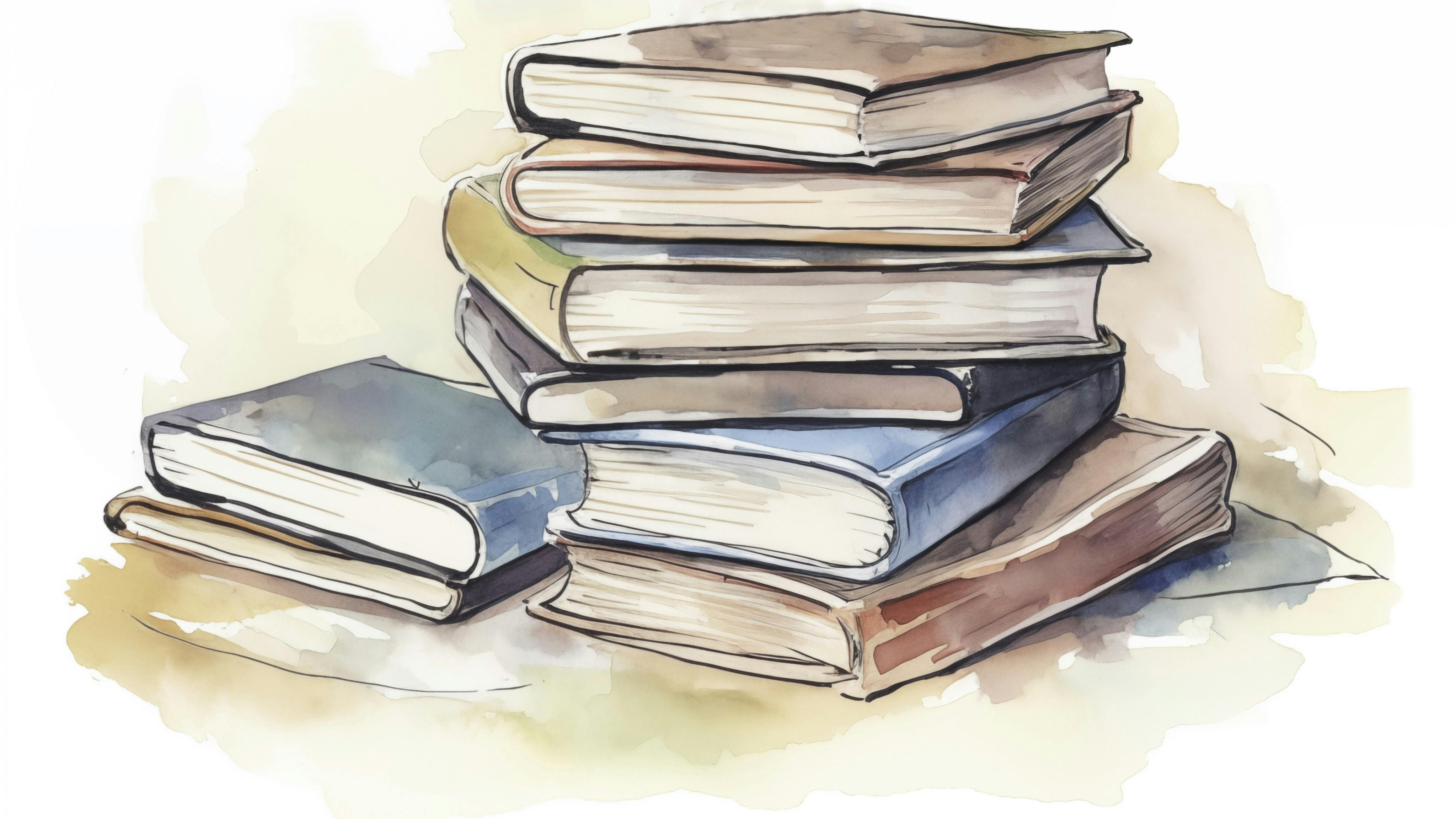 illustration af bøger