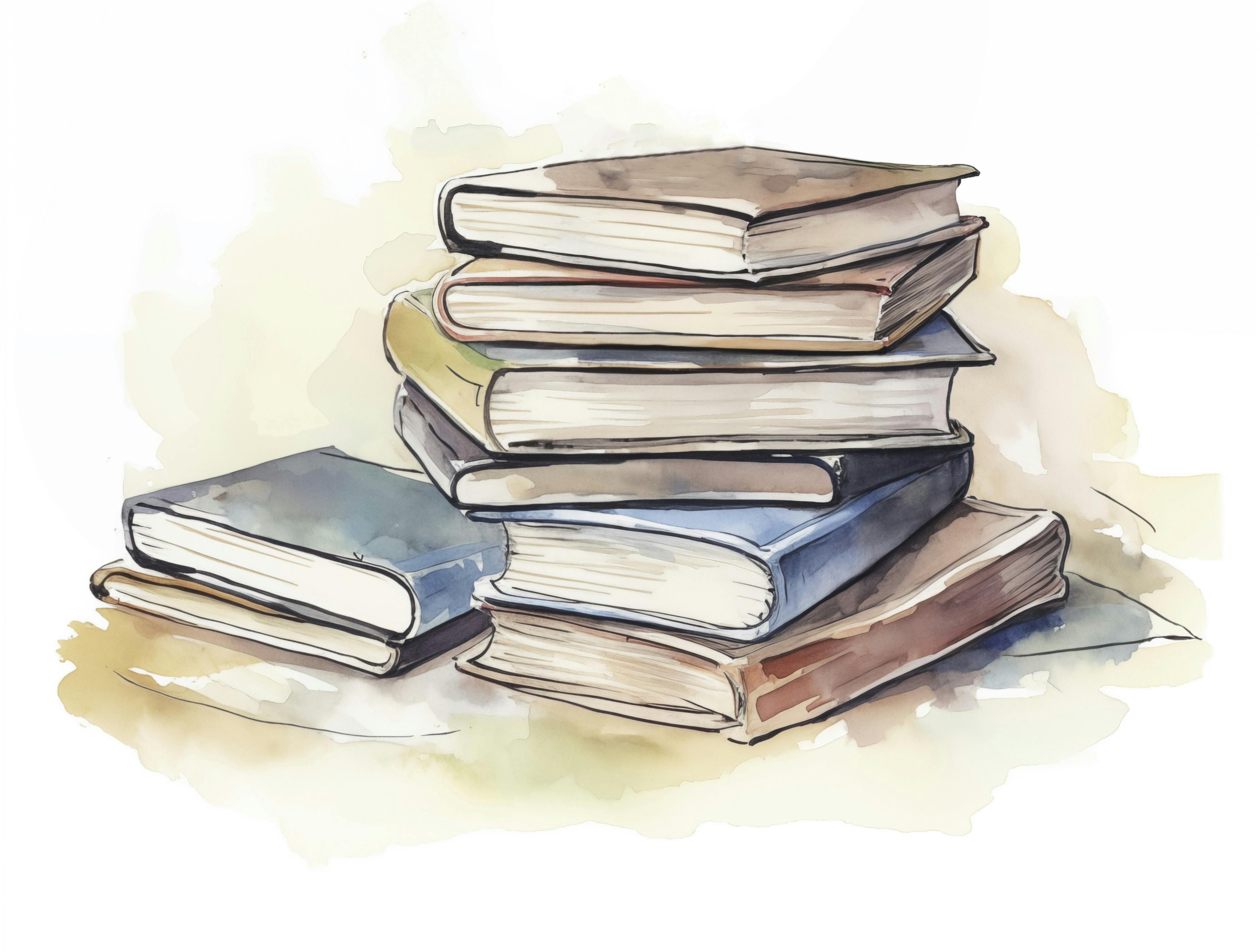 illustration af bøger