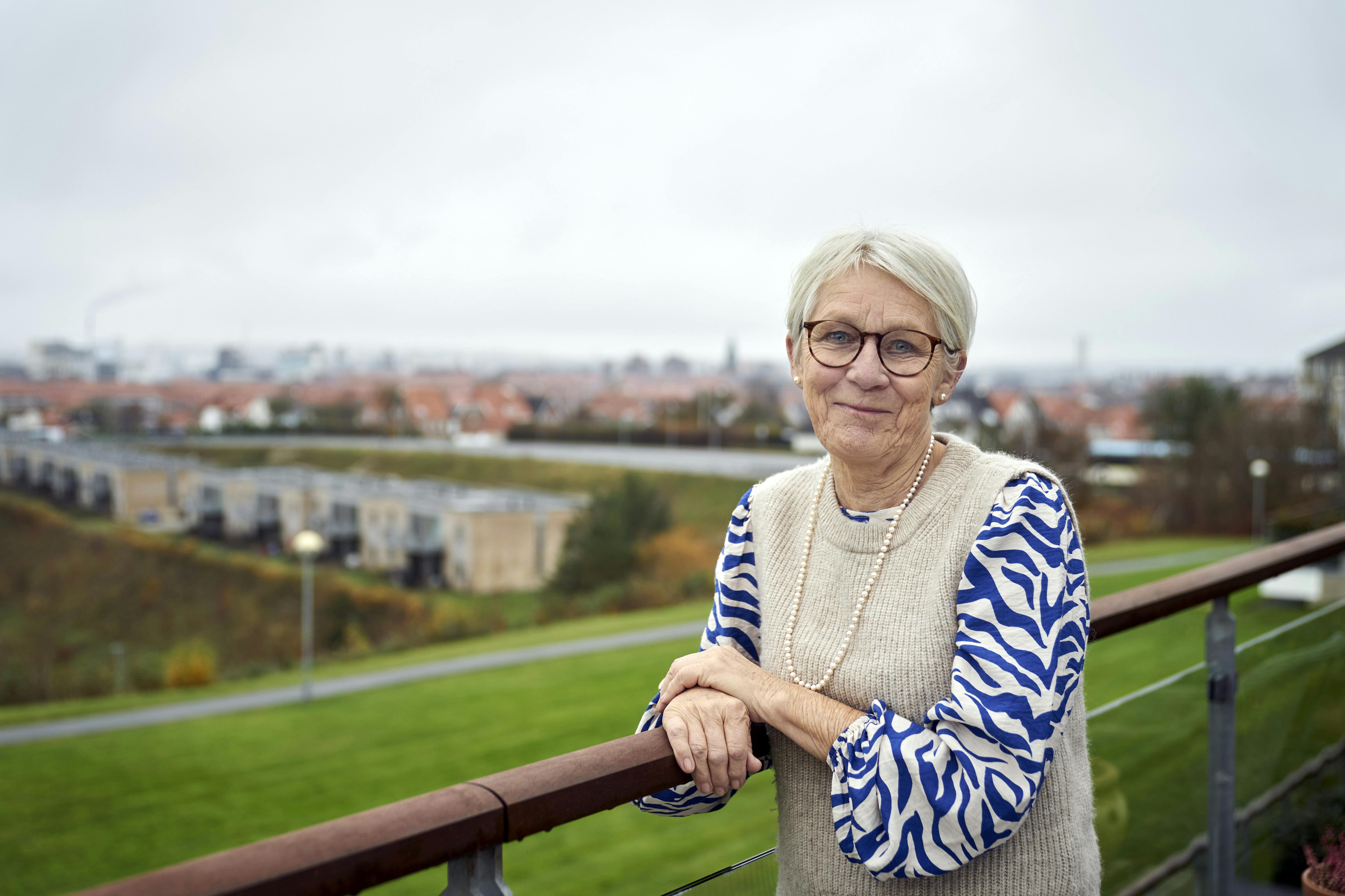 Jane Hurup har en fantastisk udsigt fra sin lejlighed i Aalborg.