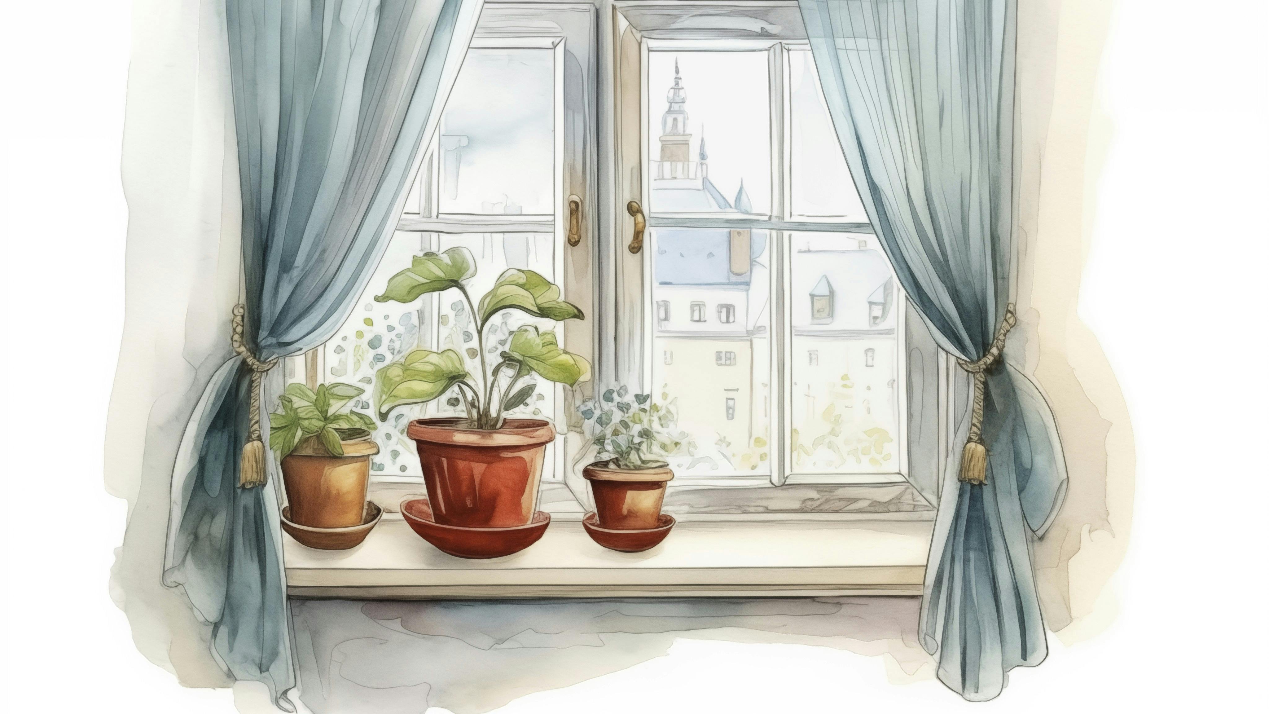 illustration af vindue