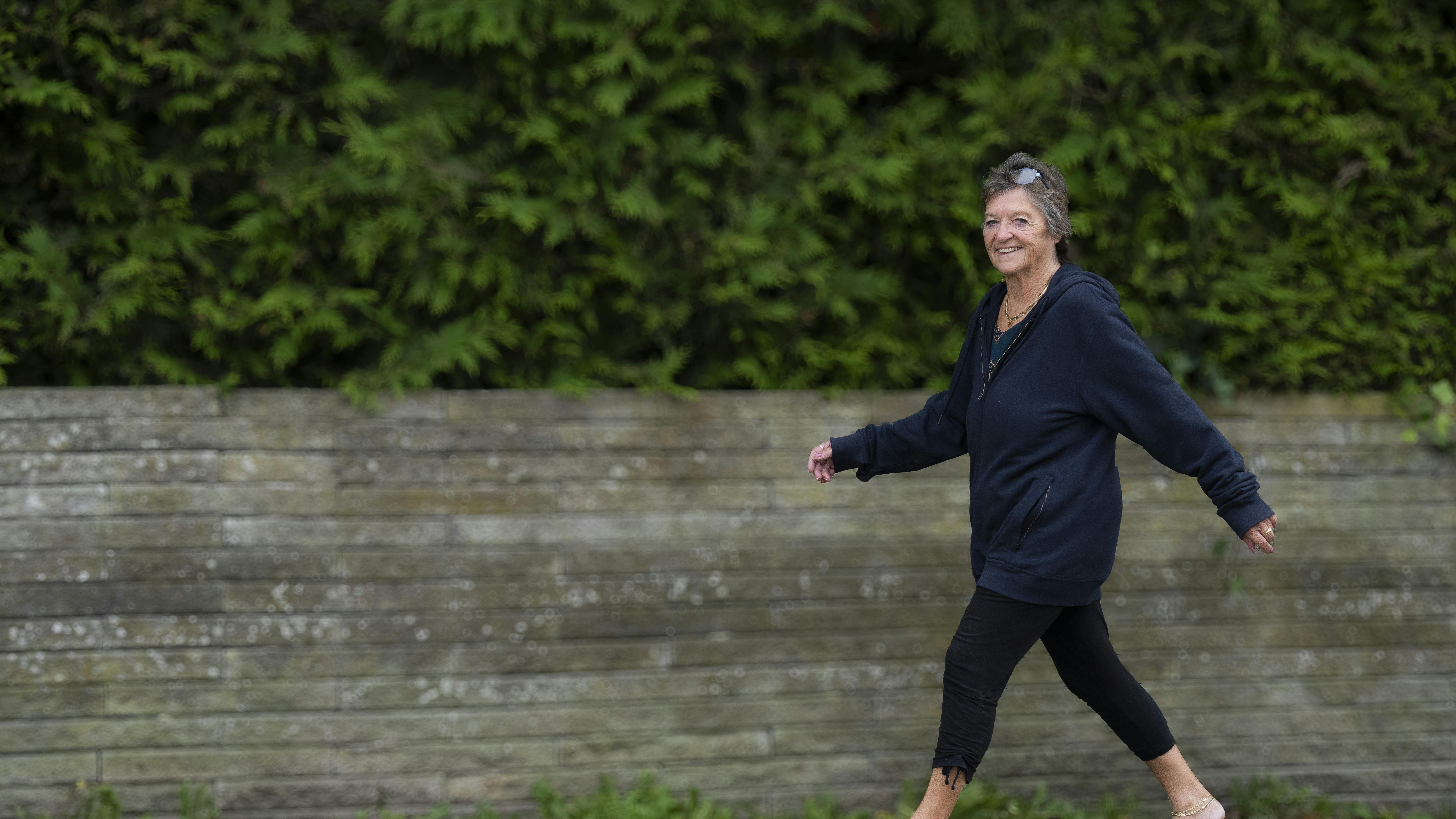 Lene Bannach går hver dag