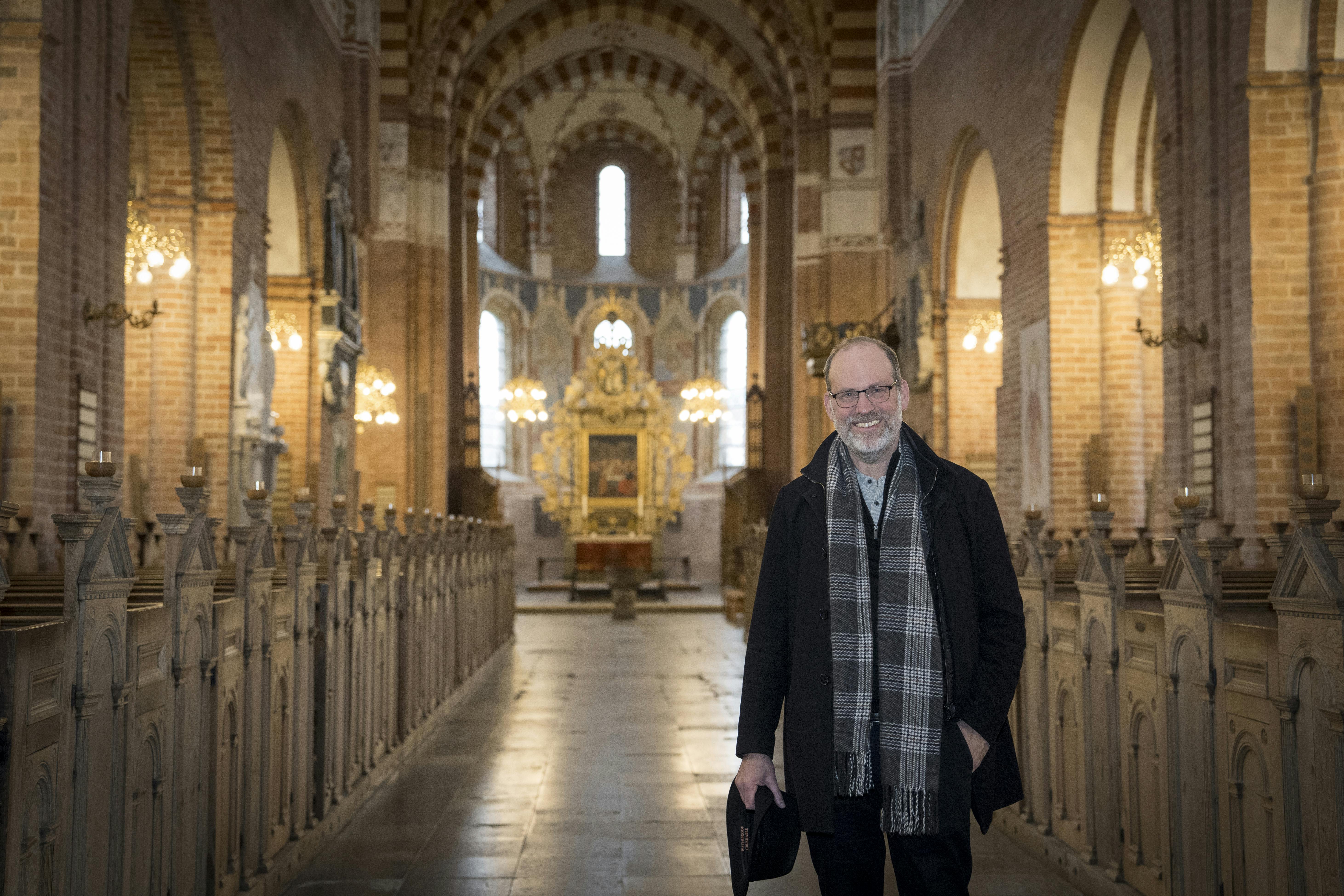 Sct. Bendts Kirke i Ringsted er en af de to kirker, der danner ramme om sognepræst Otto Lundgaards arbejde.