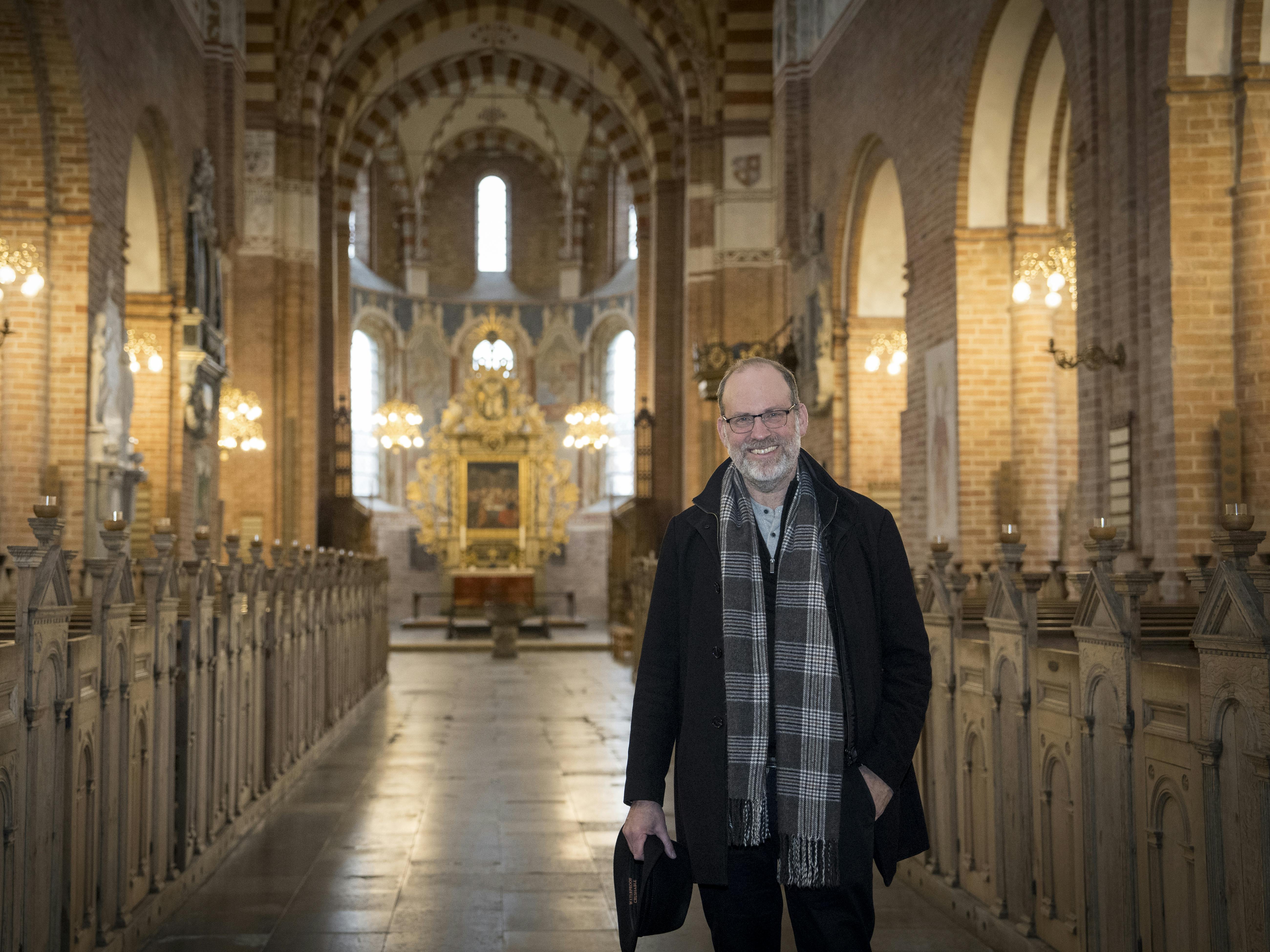 Sct. Bendts Kirke i Ringsted er en af de to kirker, der danner ramme om sognepræst Otto Lundgaards arbejde.