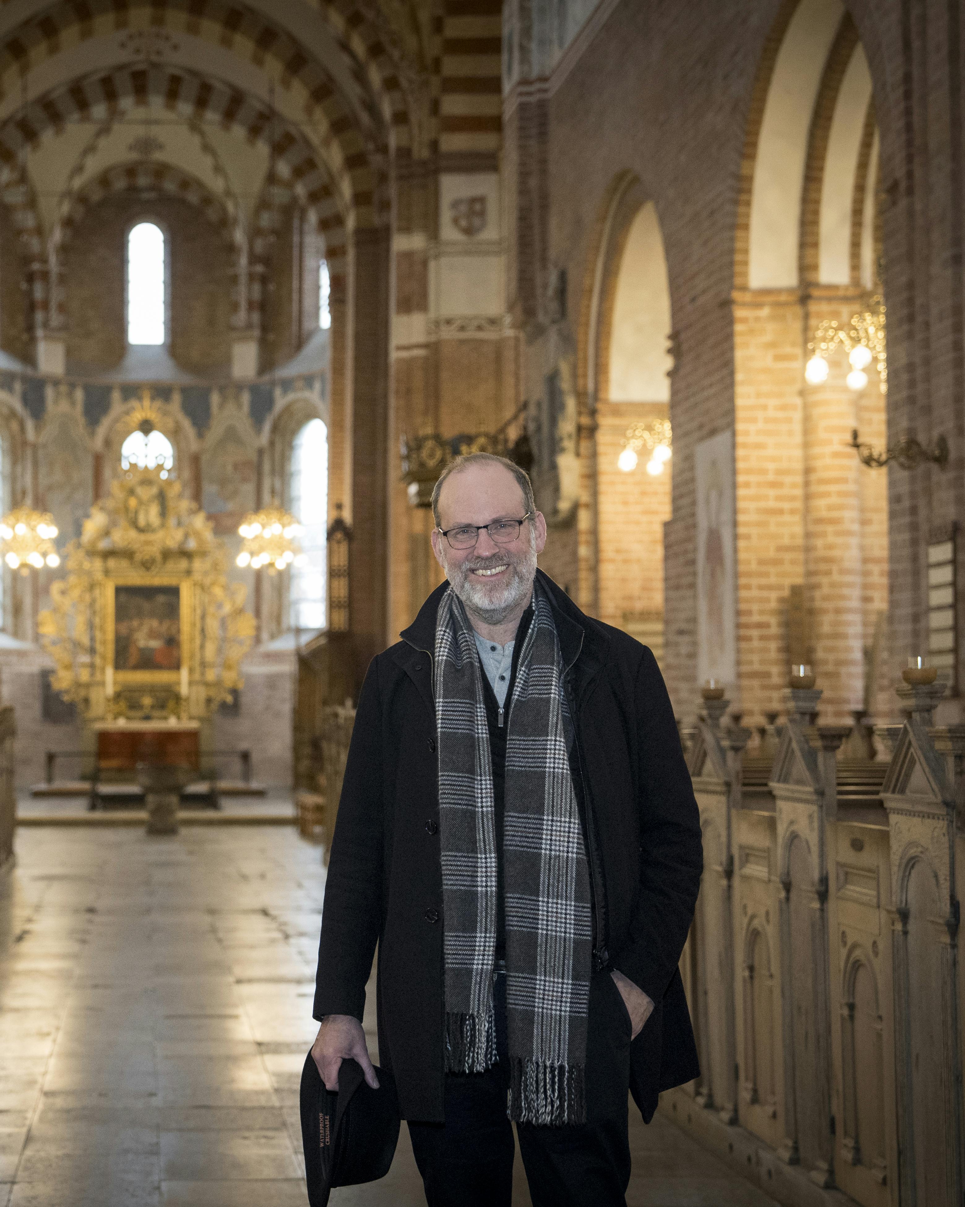 Sct. Bendts Kirke i Ringsted er en af de to kirker, der danner ramme om sognepræst Otto Lundgaards arbejde.