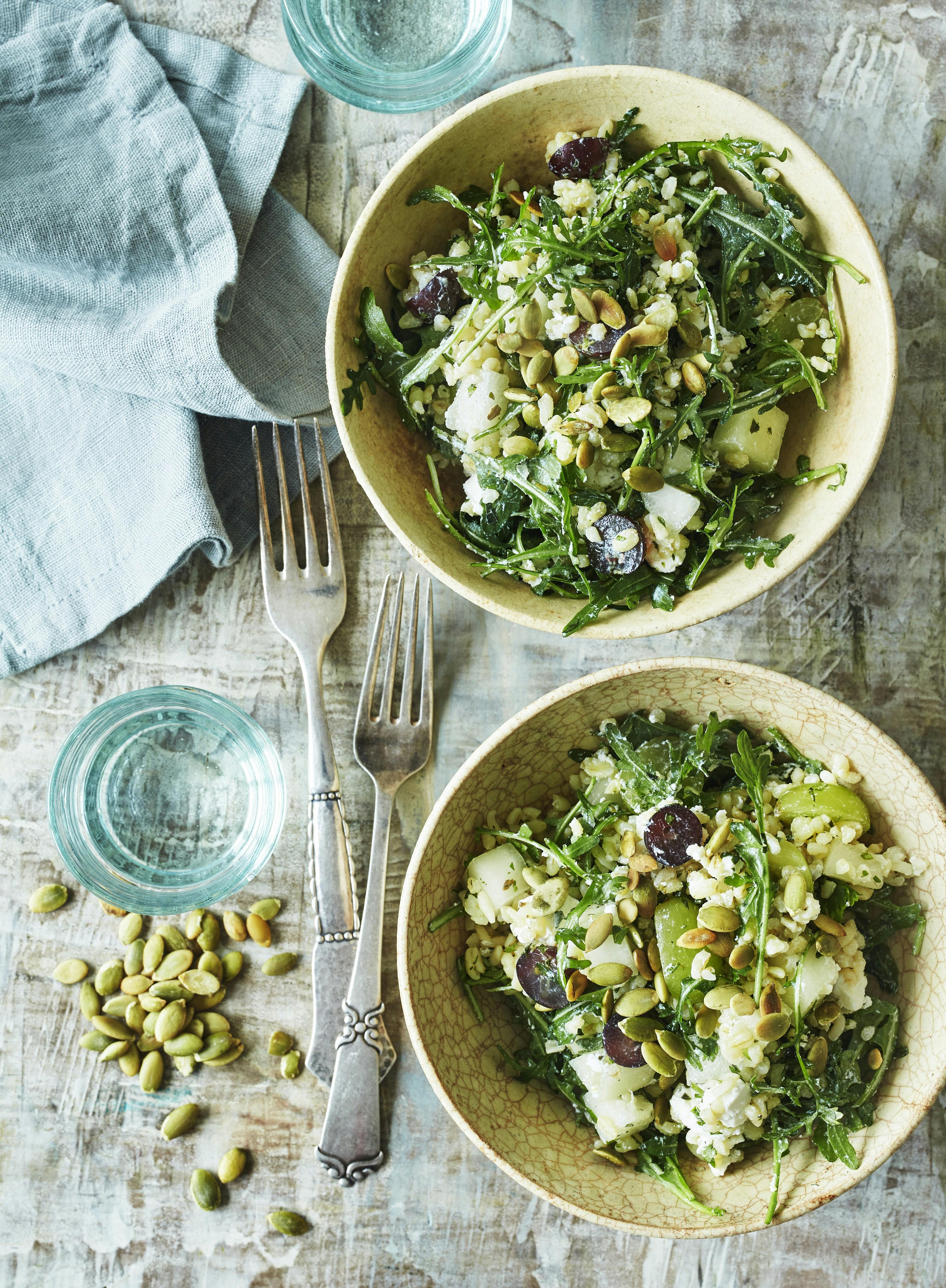 Bulgursalat med skinke