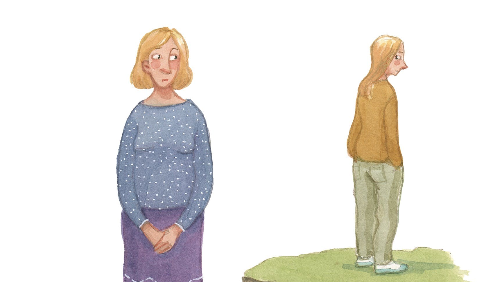 En splittet mand og kvinde