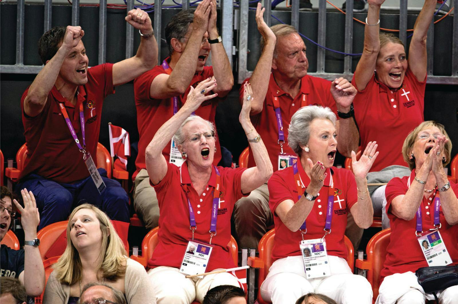 Der er ingen tvivl om, hvilket land prinsesse Benedikte holder med, når der håndbold- eller fodboldkamp.