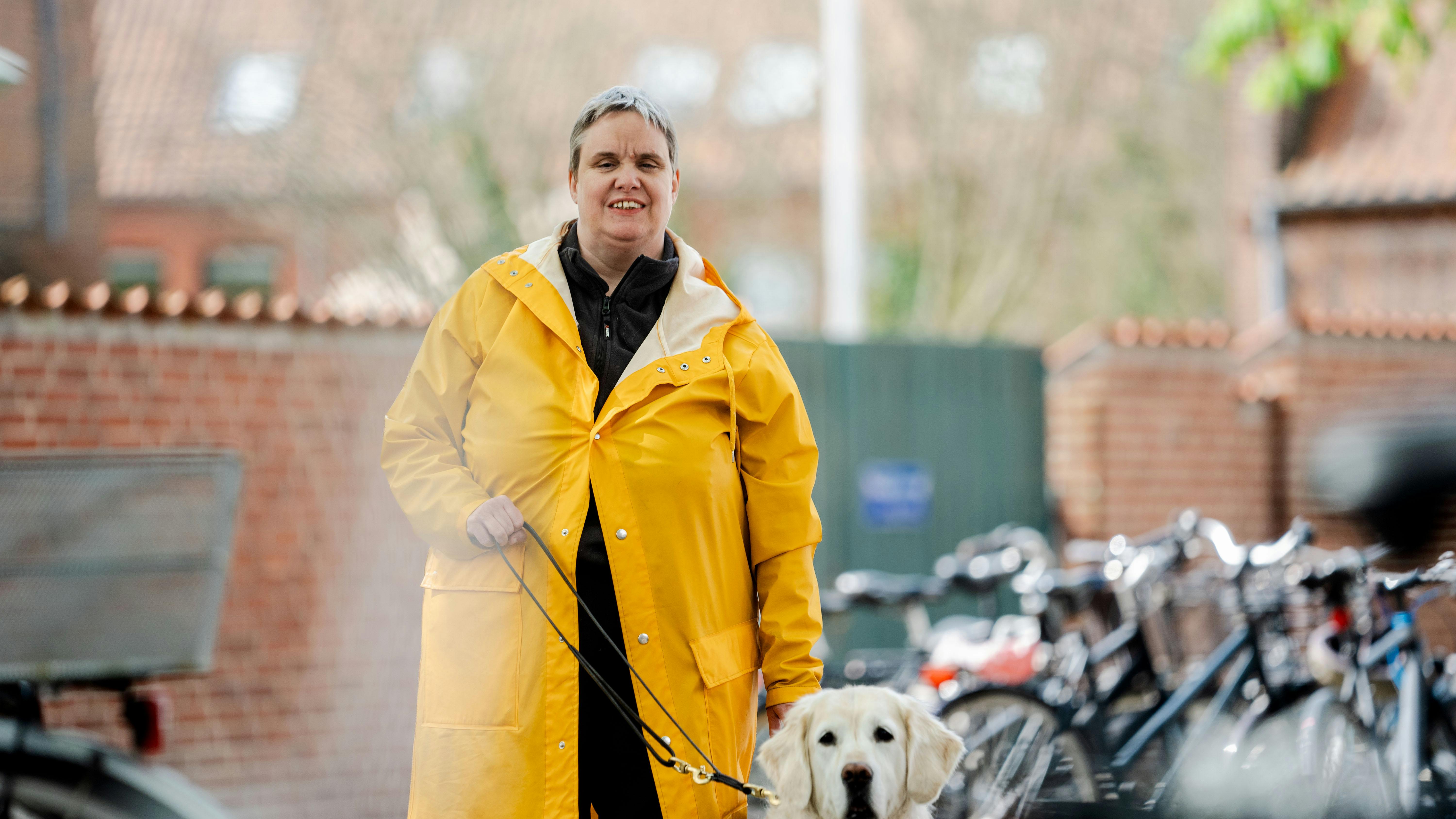 Blinde Heidi Madsen fra Aarhus med sin førerhund Bertha, som er blevet kåret til Årets førerhund 2024