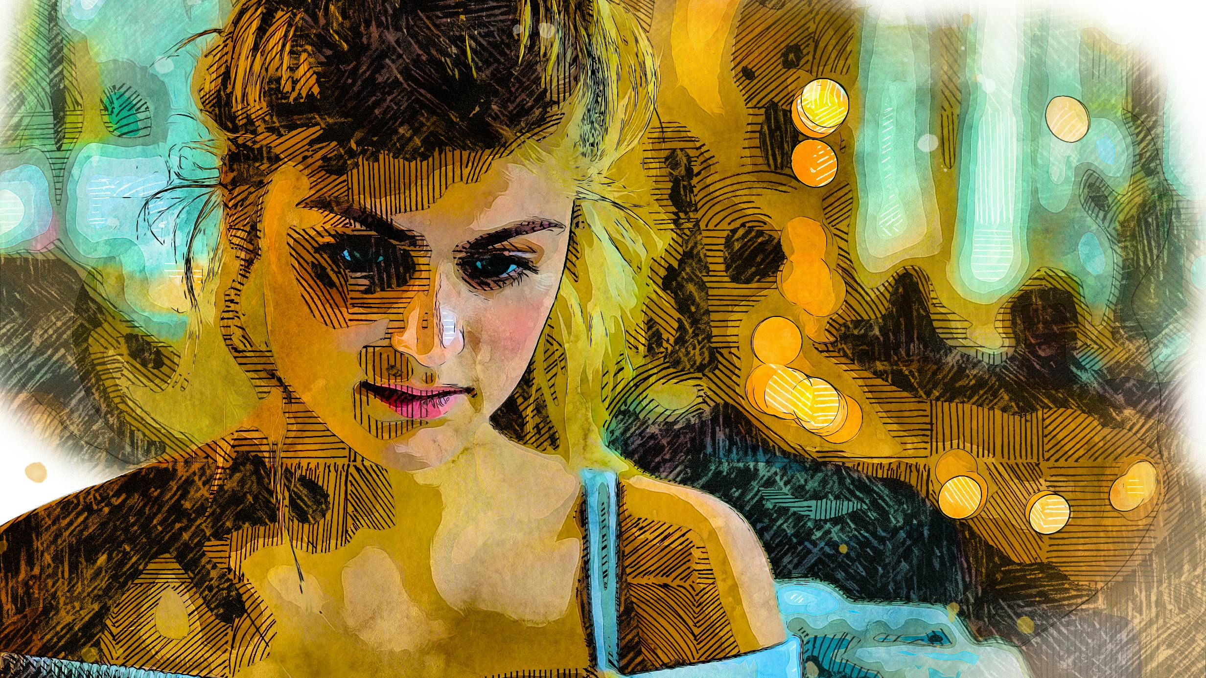 Ung kvinde kigger på sin mobil