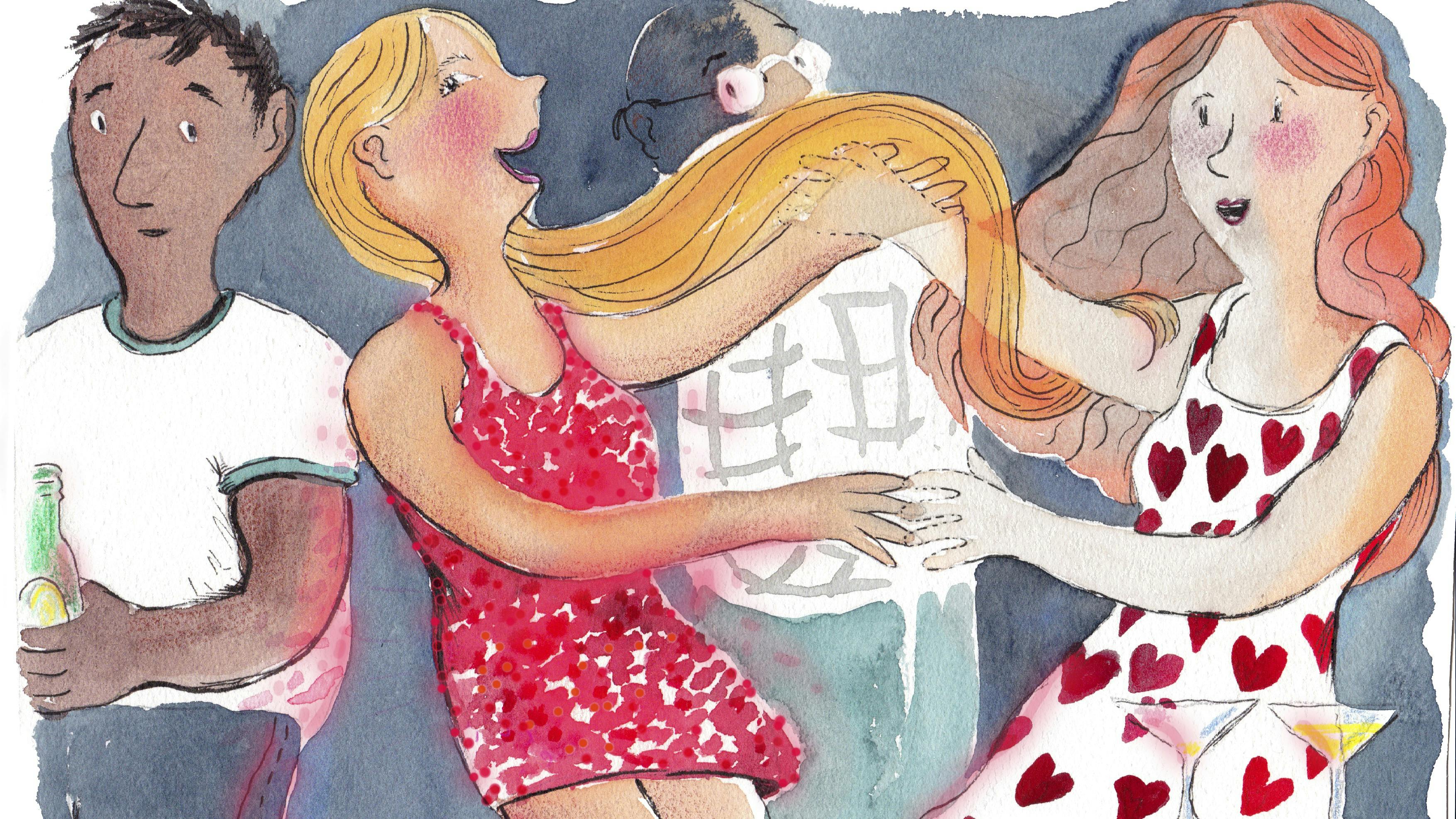 veninder, der skændes