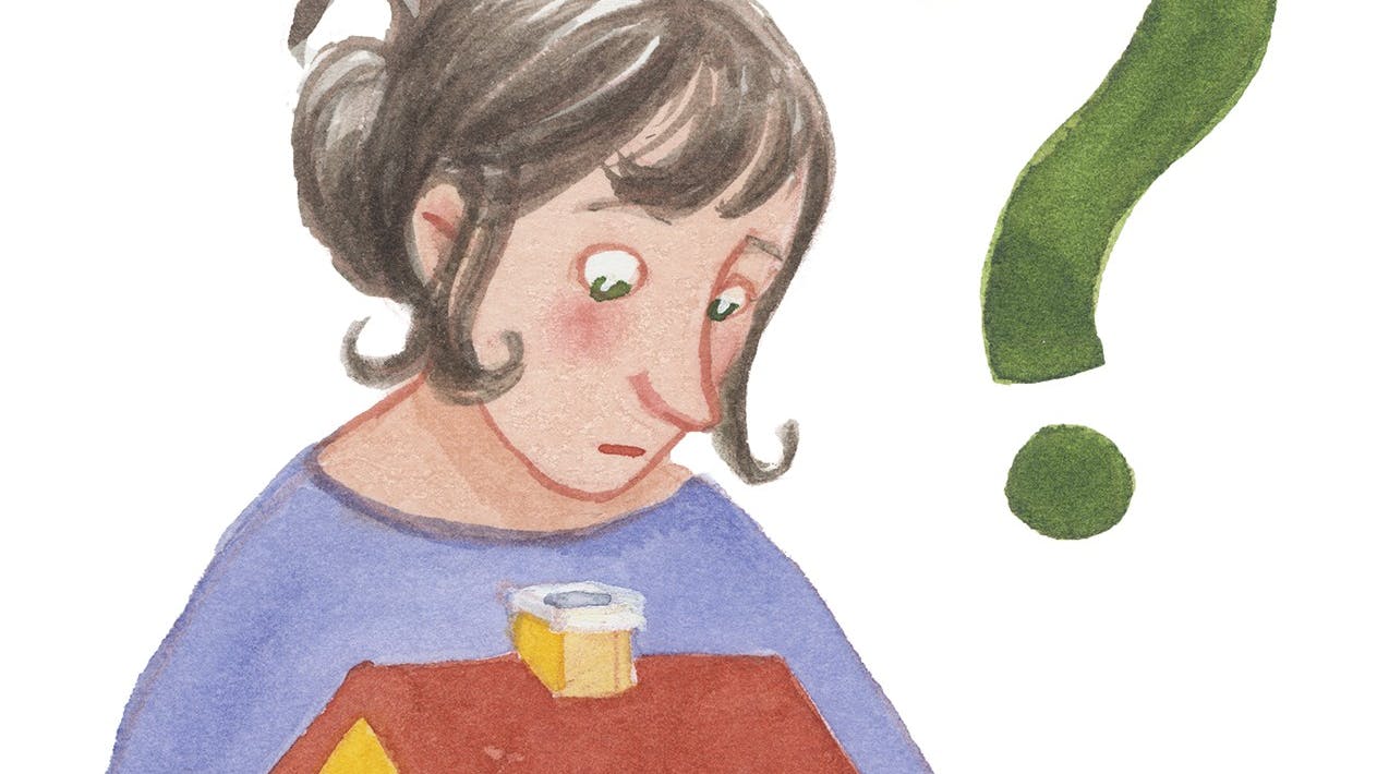 Kvinde der holder om et hus