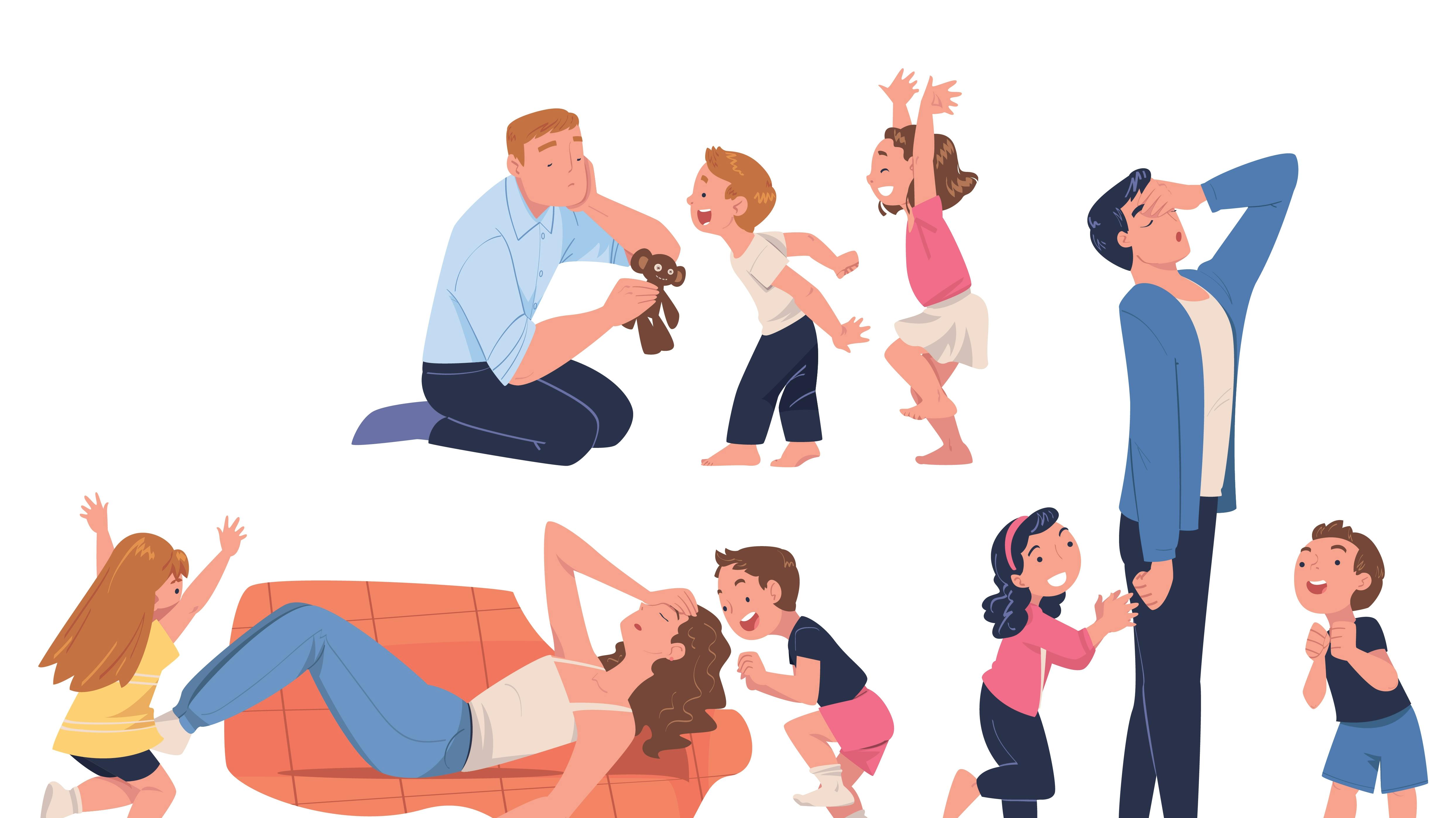 Børn der søger deres forældres attention konstant.