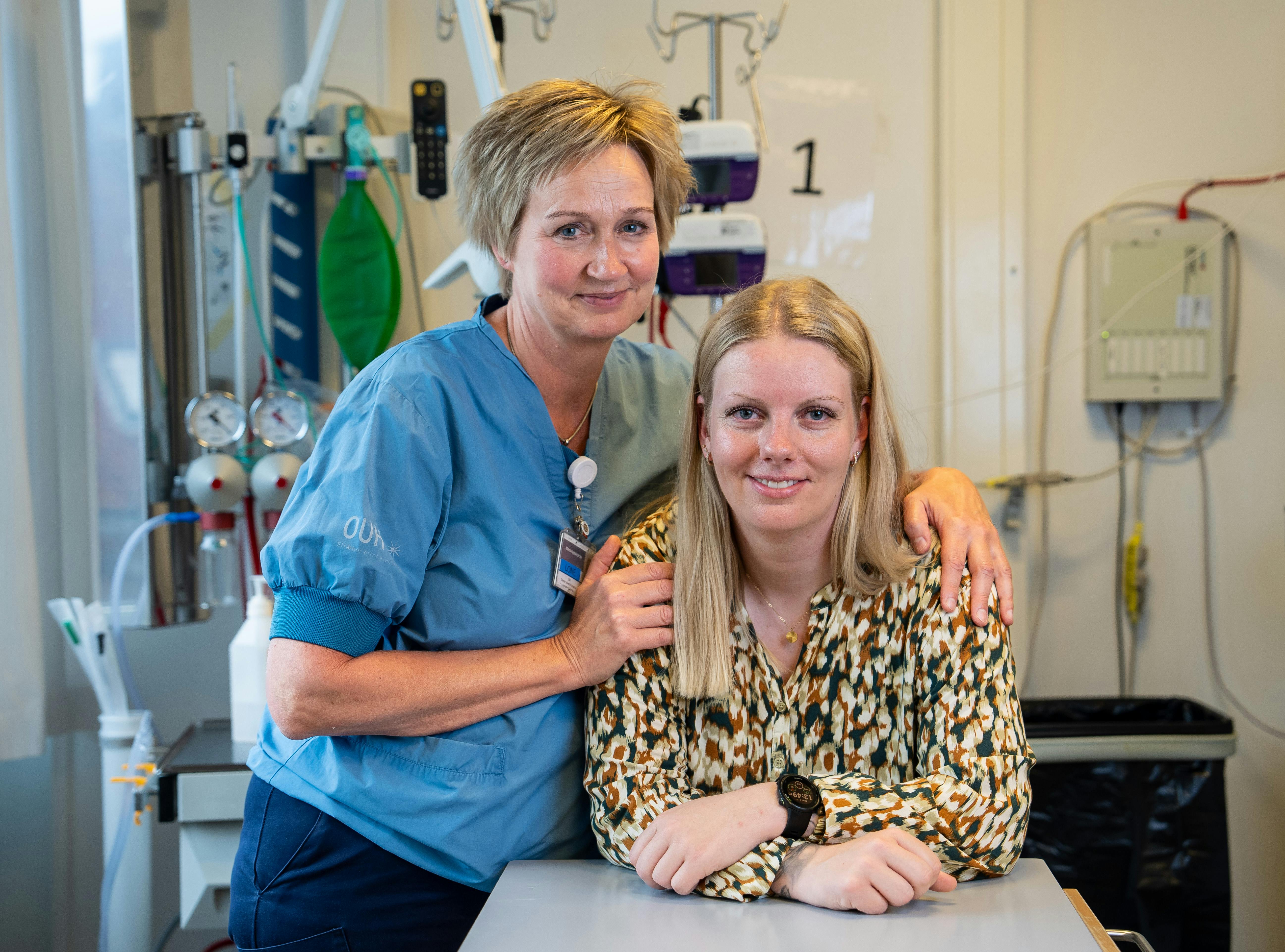 Lone og Jeanette på Odense  sygehus(OUH)