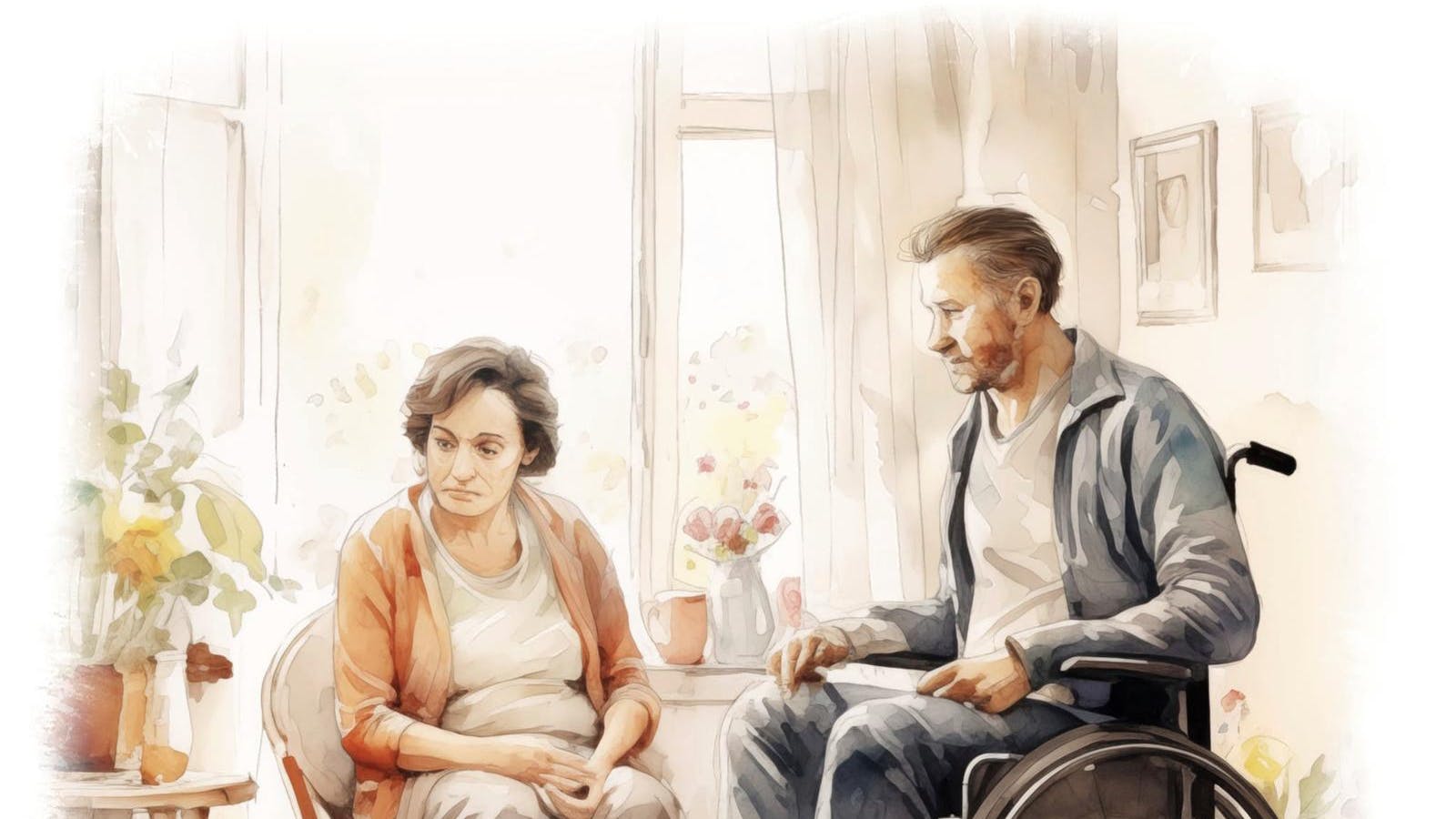 Socialt set kørestol efter trafikulykke