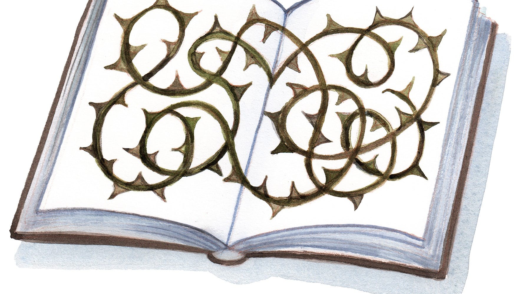 En bog , hvor der er en masse streger i.