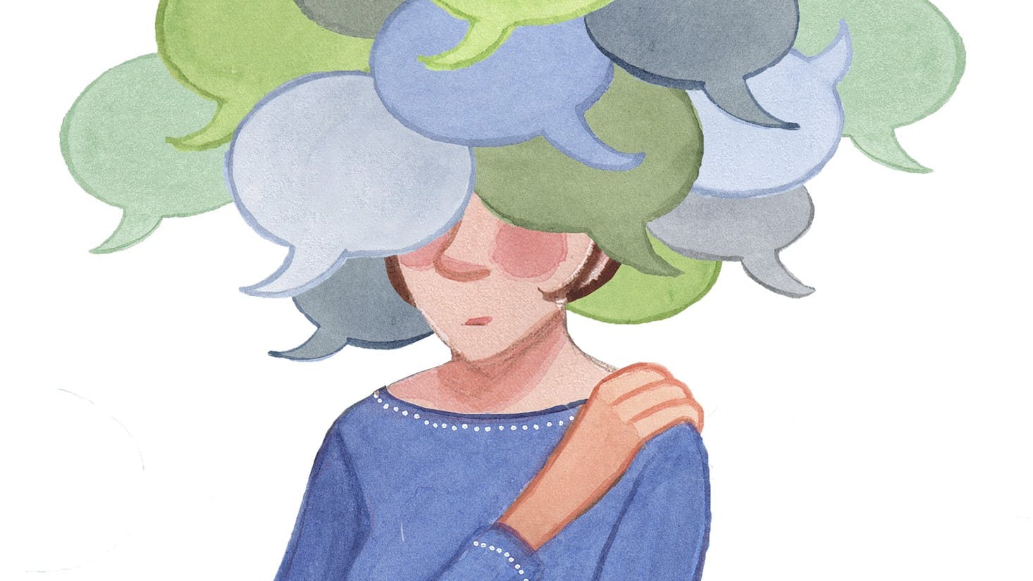 En kvinde med en masse tanker.