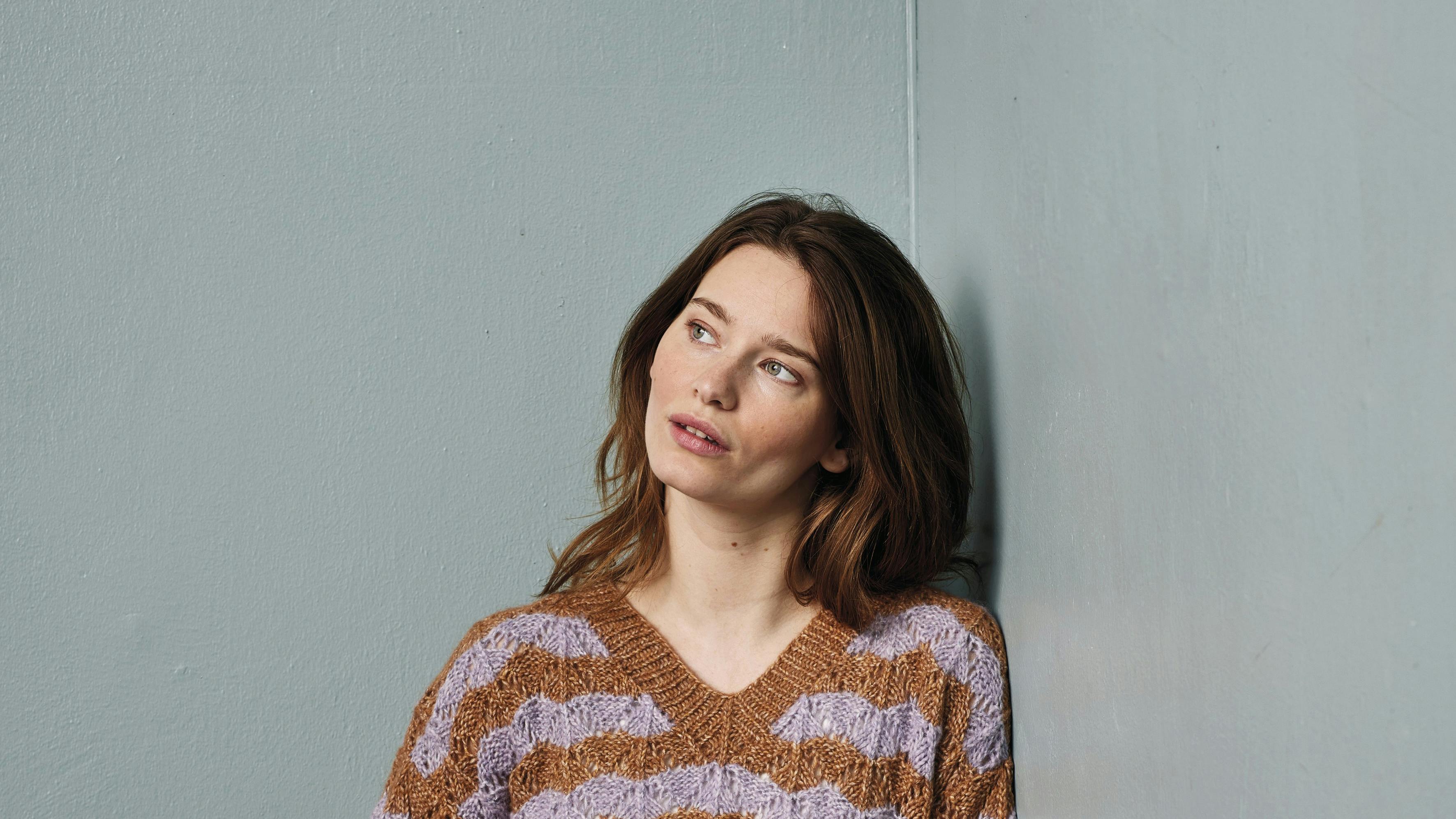 Sweater med viftemønster