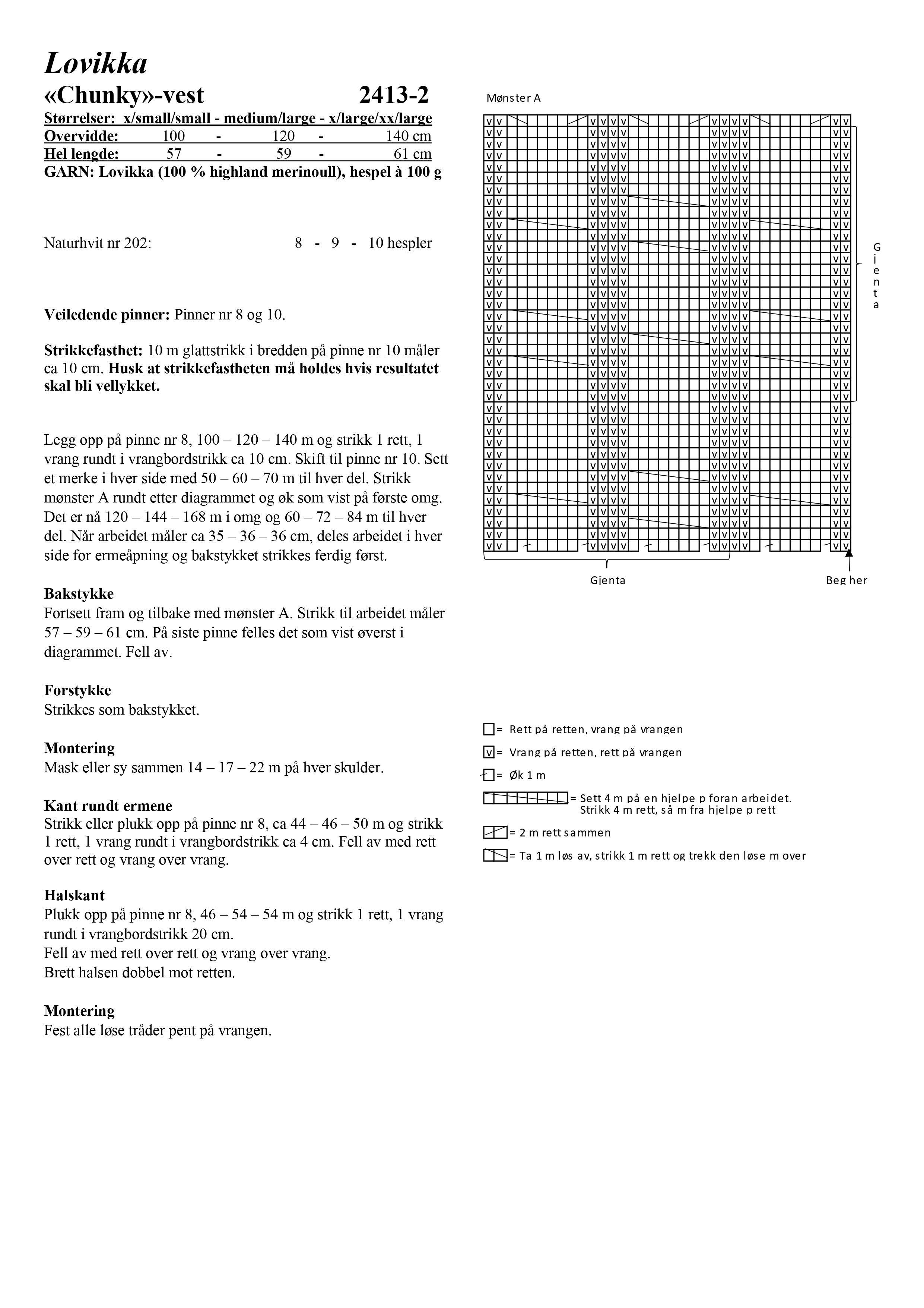 Slipover - strikkeopskrrift.