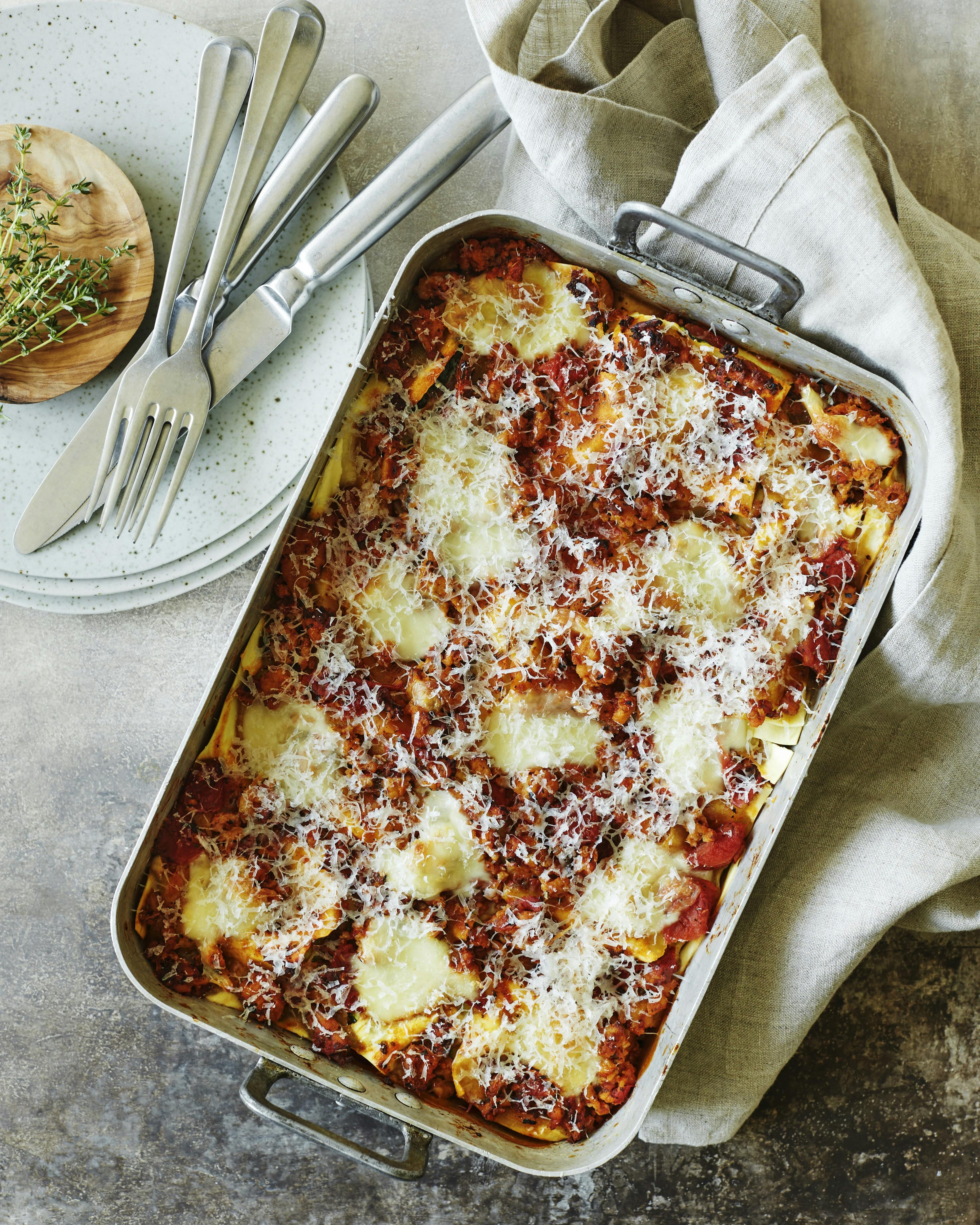 Lasagne maltagliati med kylling