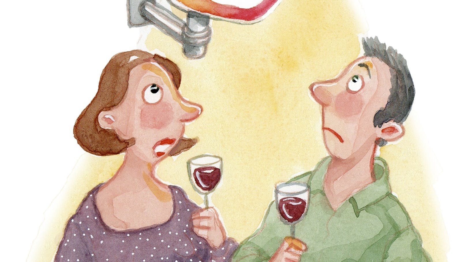 En mand og en kvinde, der tænker på Instagram.