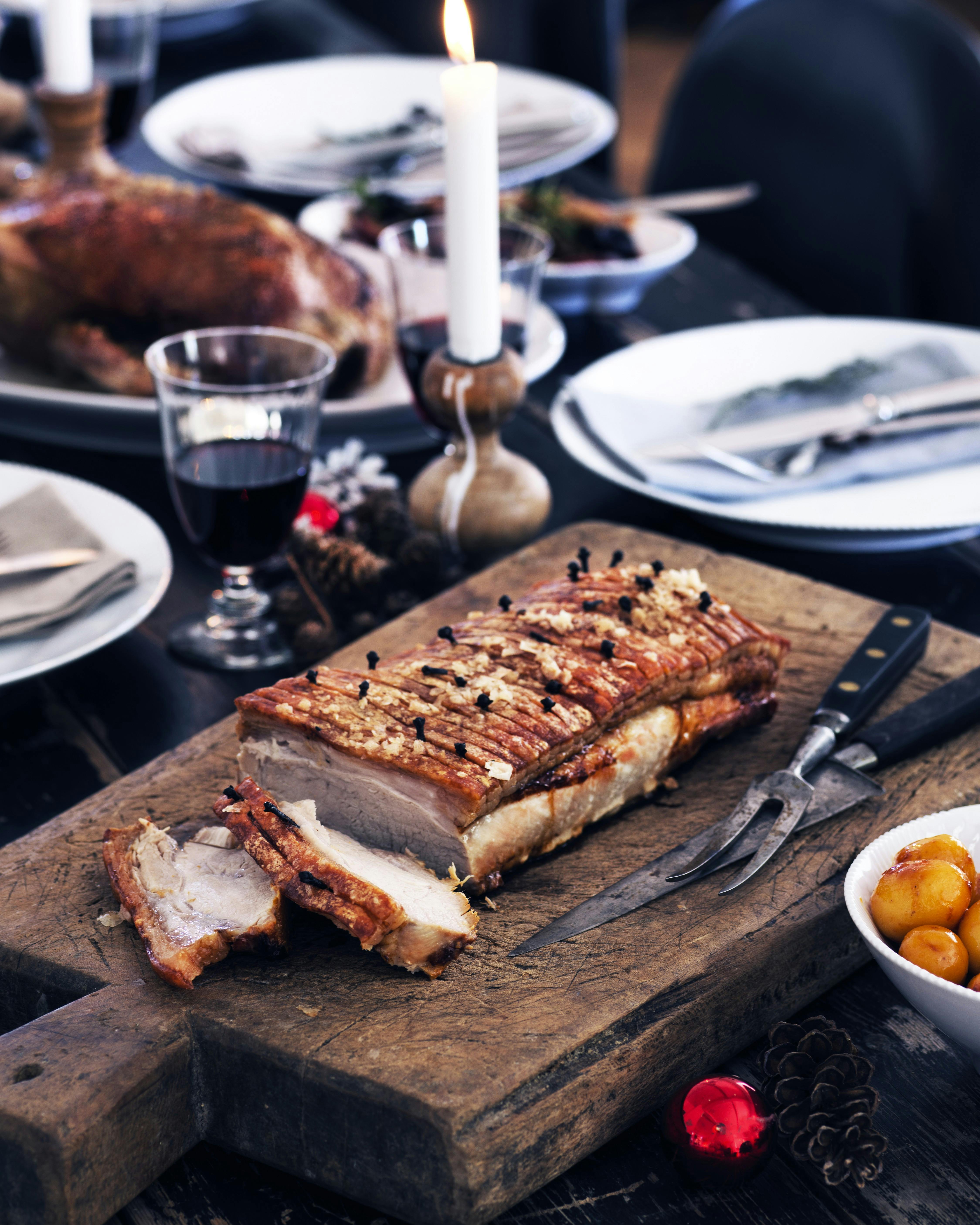 Flæskesteg med sprøde svær tilberedt i airfryer