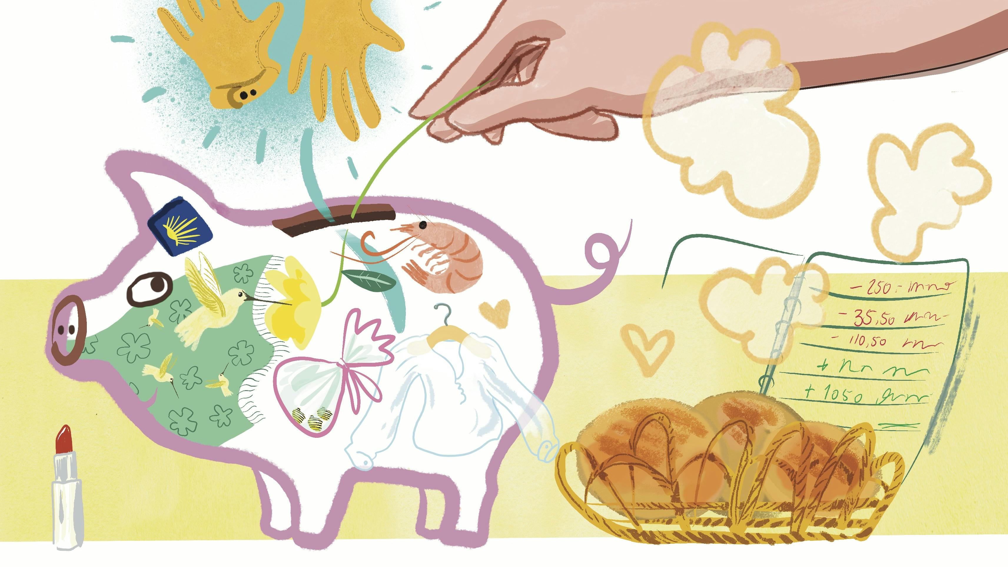 illustration af sparegris