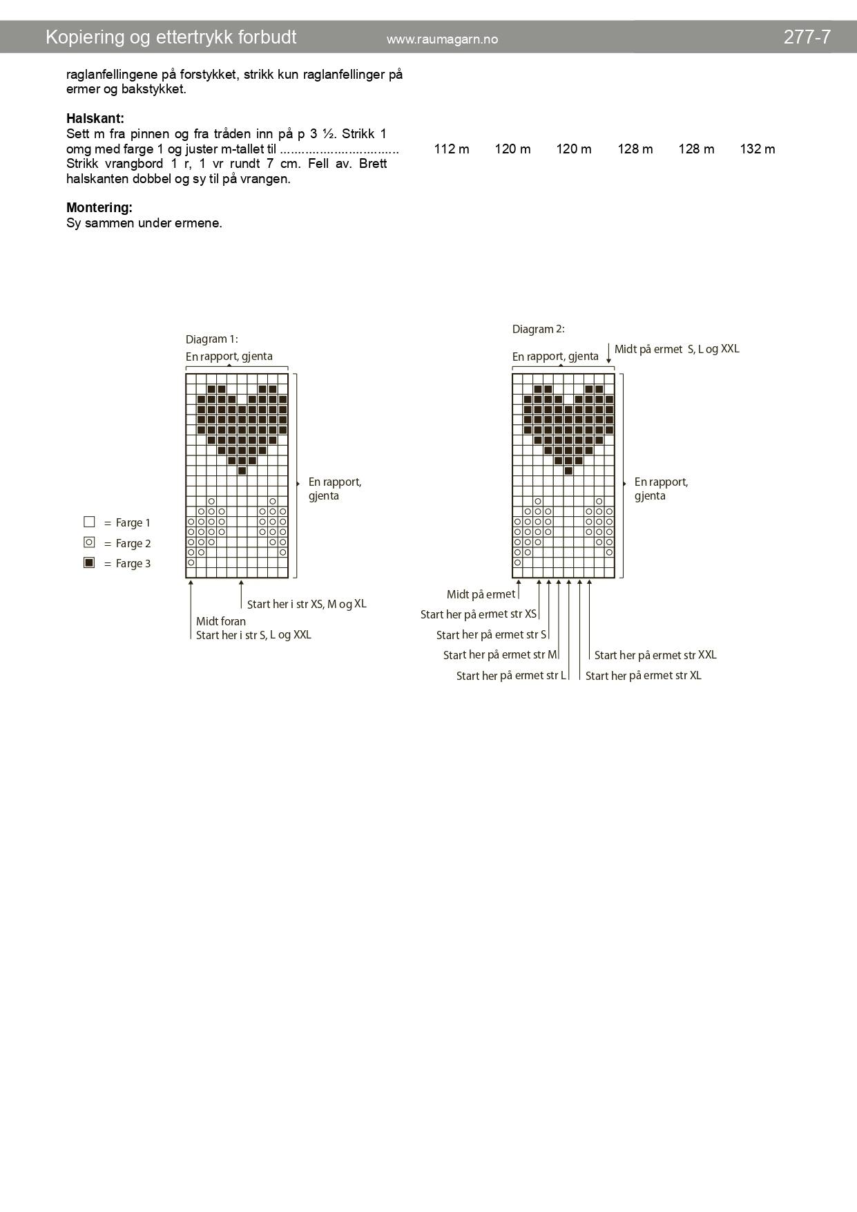 Hjertesweater diagram 