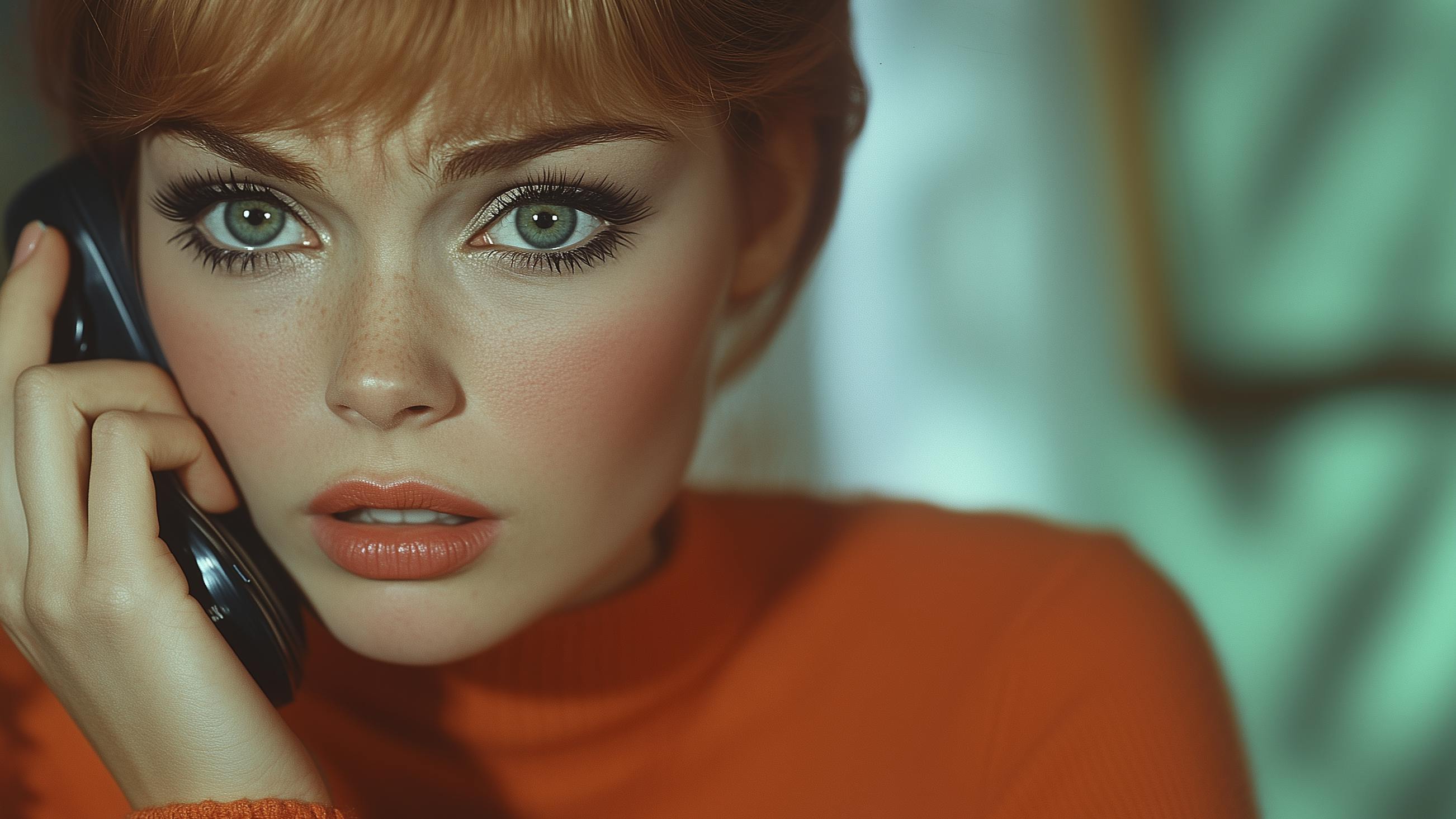 Ung kvinde taler i mobil