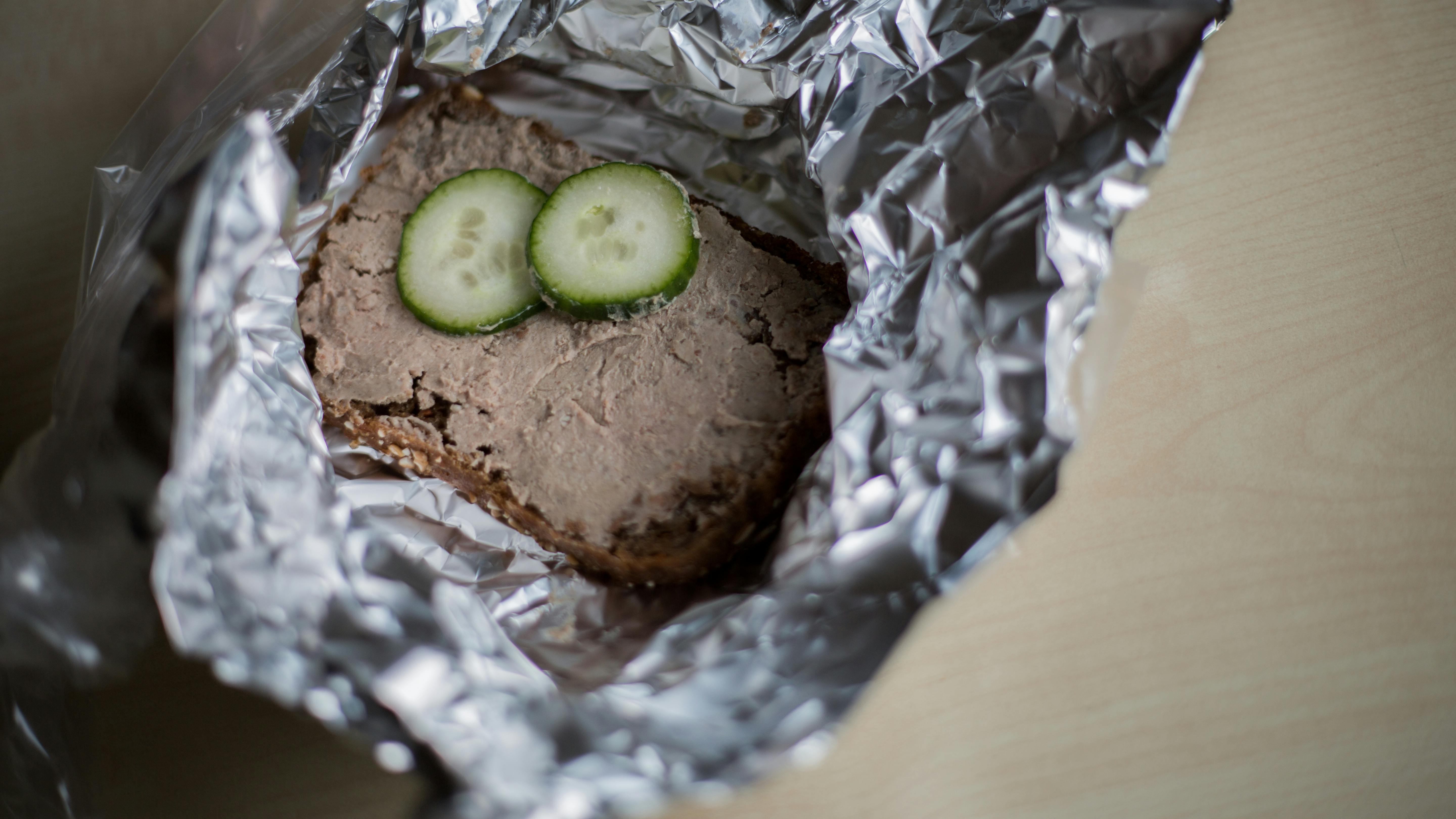 Leverpostejsmad i sølvpapir