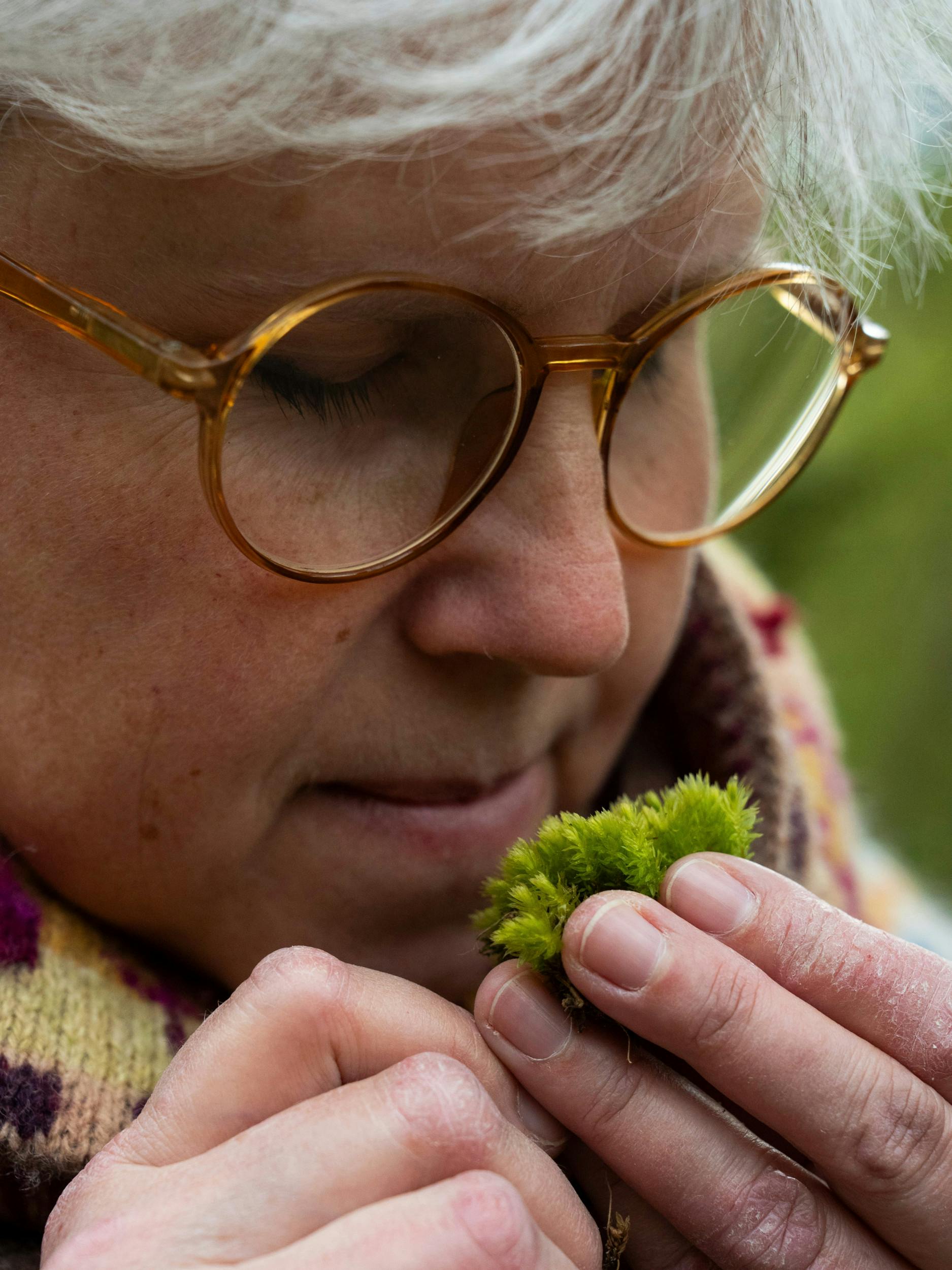 Skovbadning handler bl.a. om at vække sine sanser, så fokus bliver flyttet væk fra hovedet og tankerne.