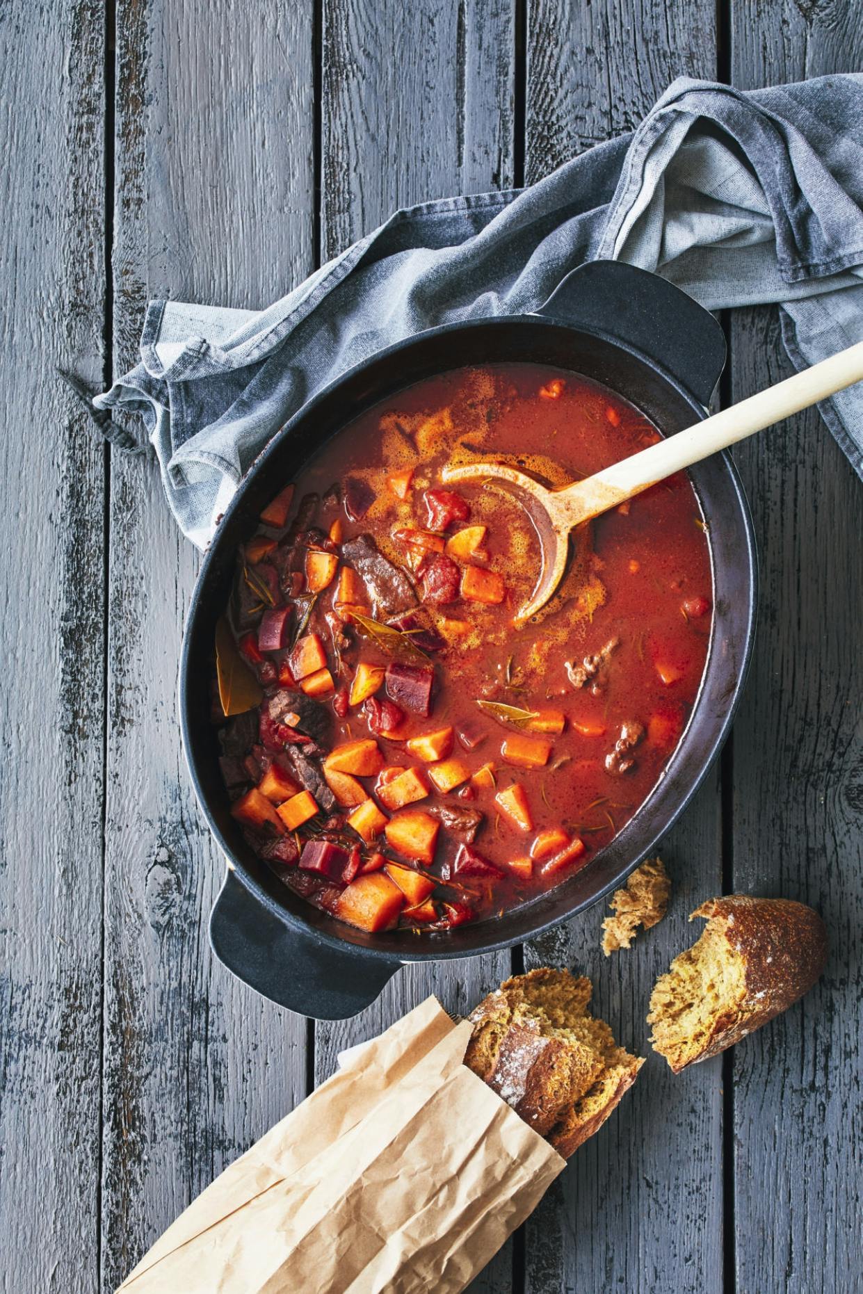 Italiensk suppe med oksekød