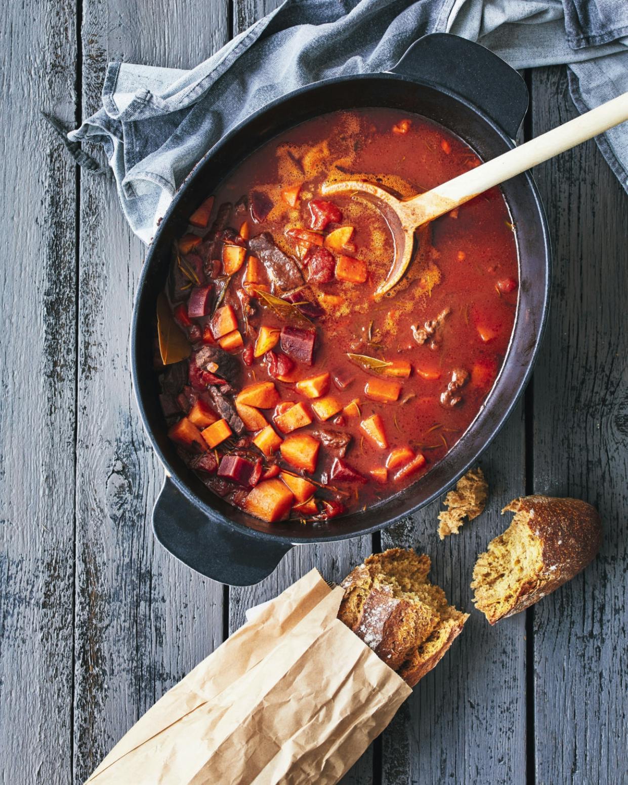 Italiensk suppe med oksekød