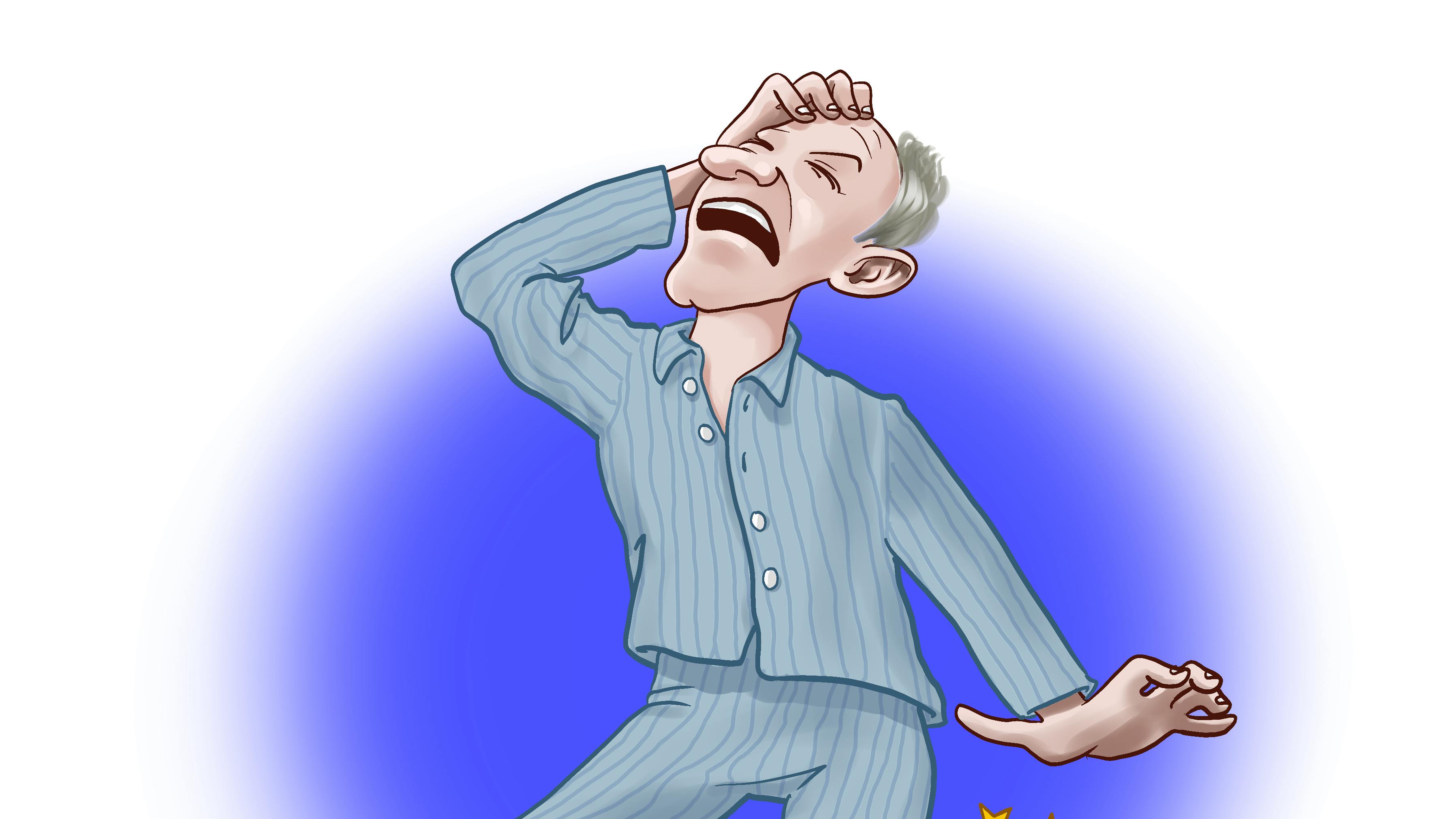 Mand med kramper i benene