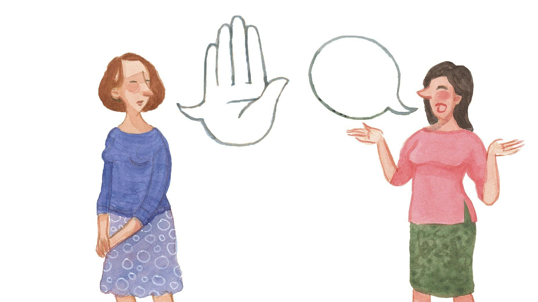 Veninder, der taler sammen.