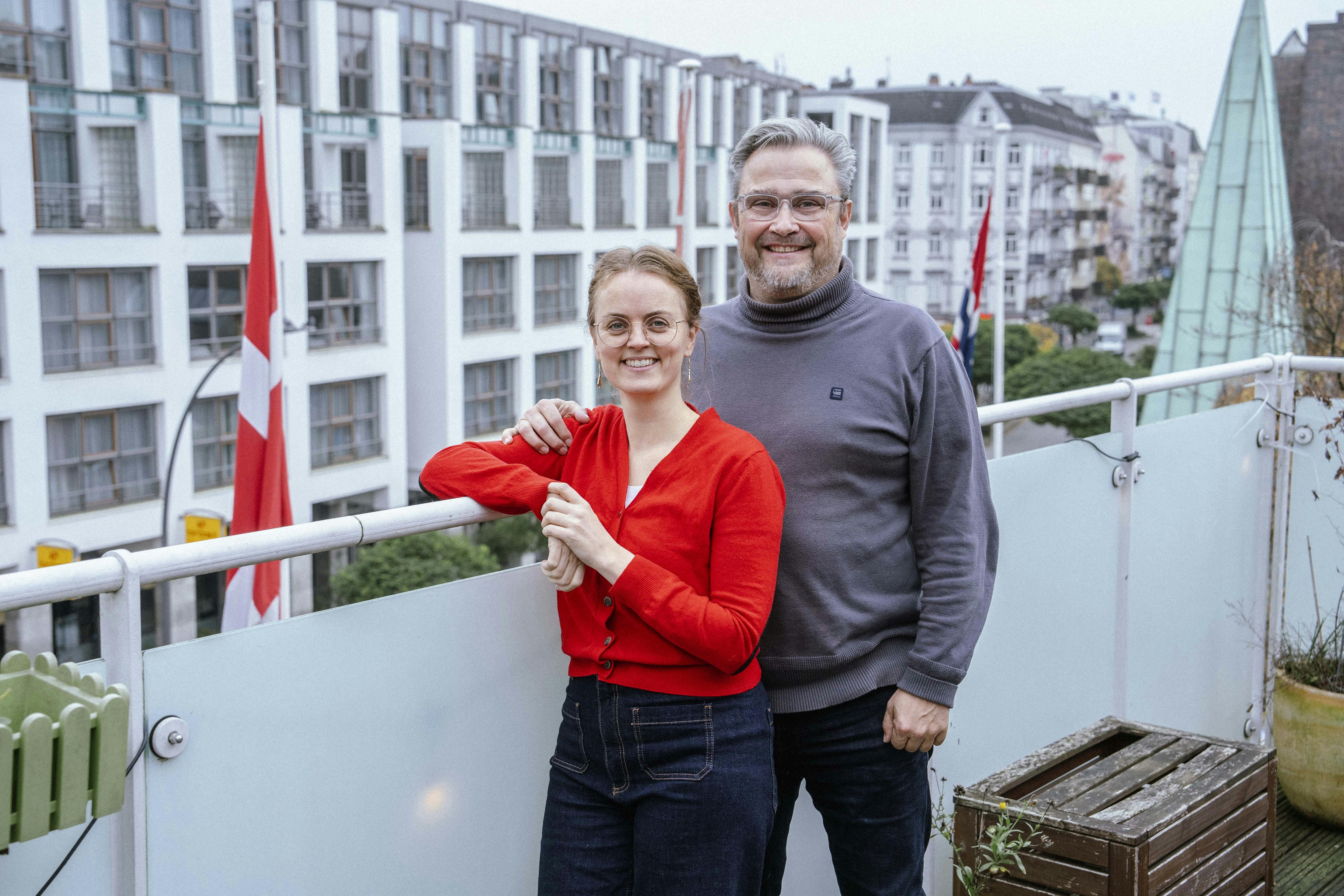 Den danske sømandspræst i Benediktekirken, Hamborg, med sin kone, Anne Gössler Christensen.