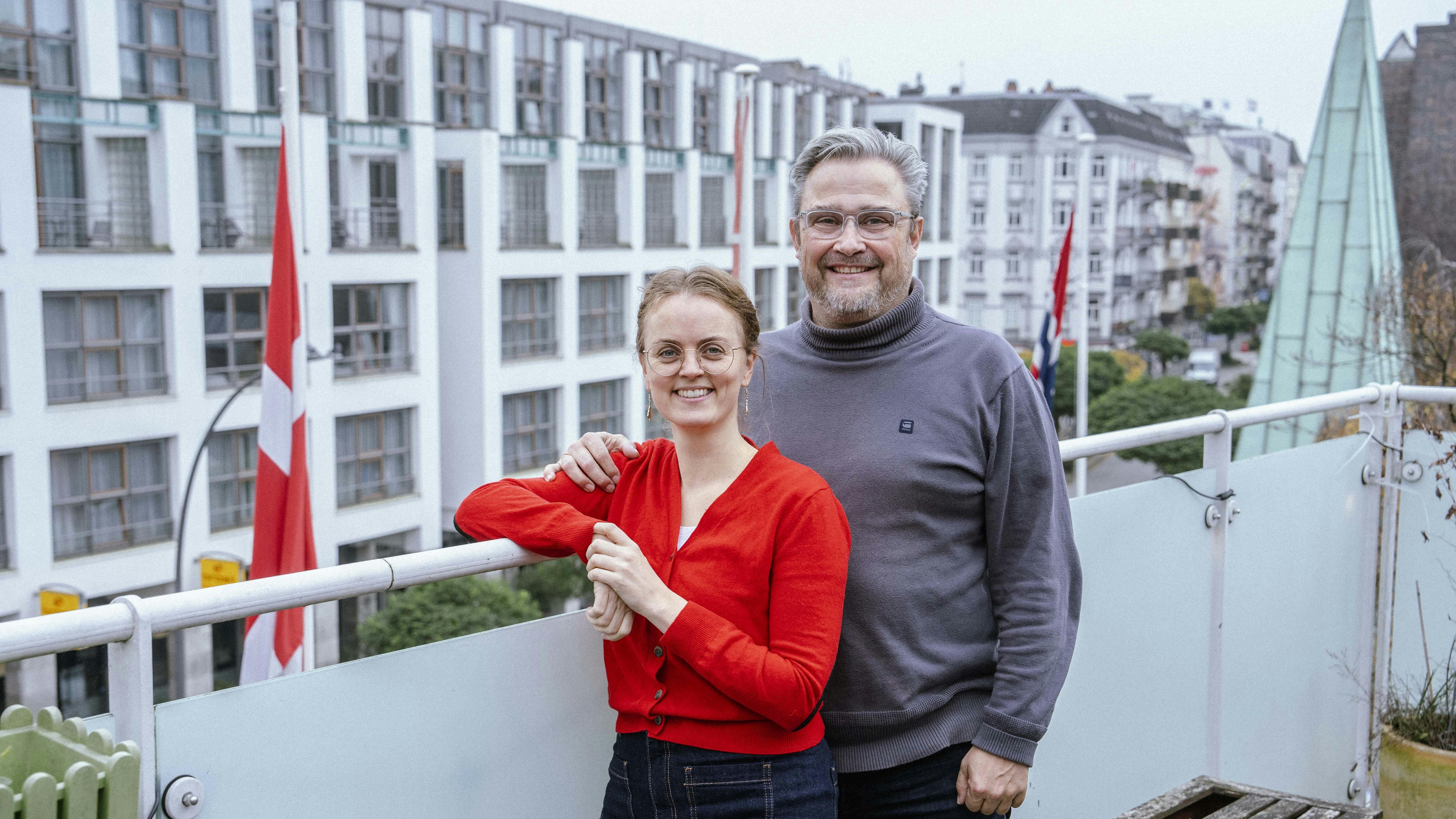 Den danske sømandspræst i Benediktekirken, Hamborg, med sin kone, Anne Gössler Christensen.
