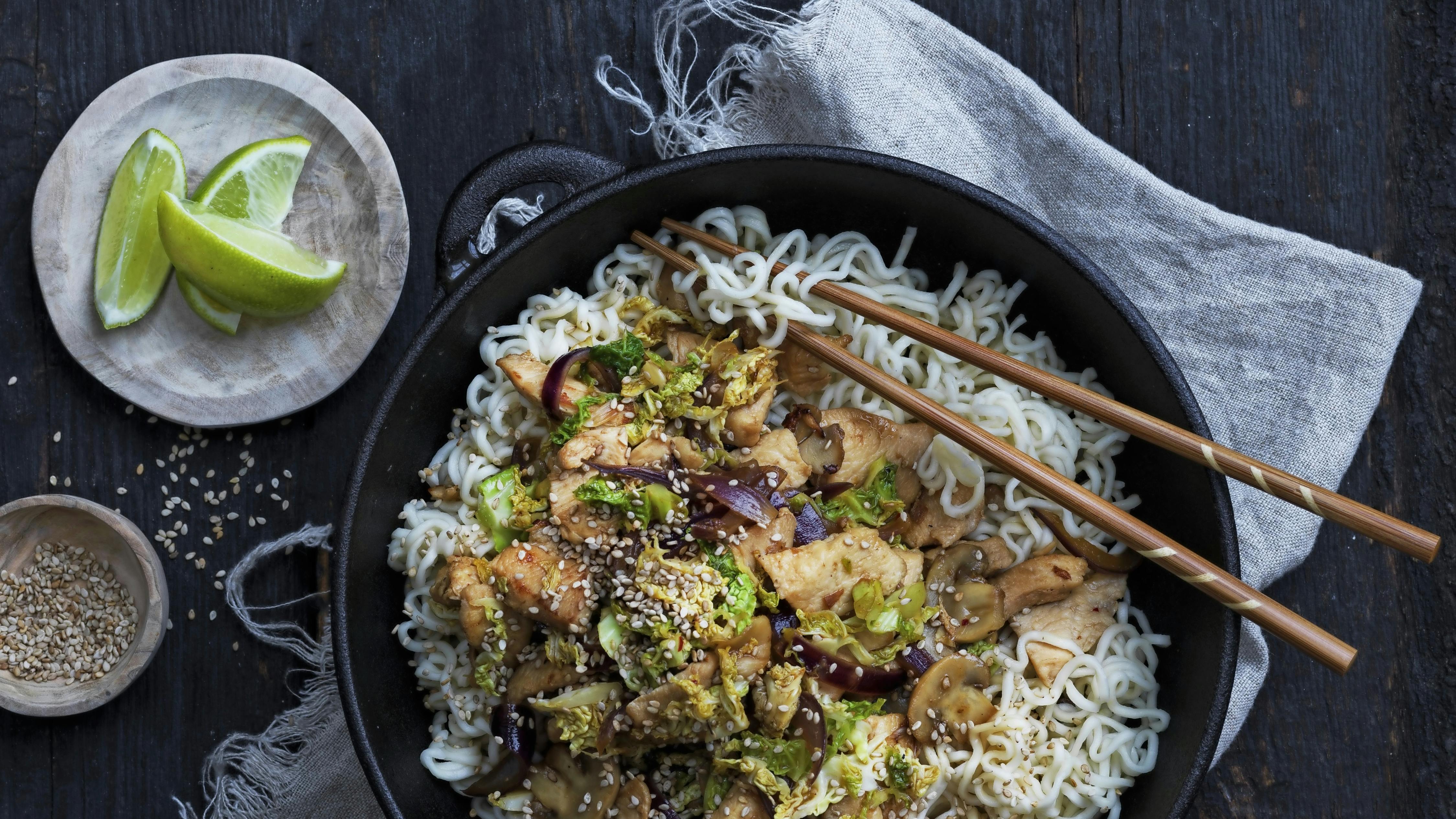 Teriyakikylling med kål